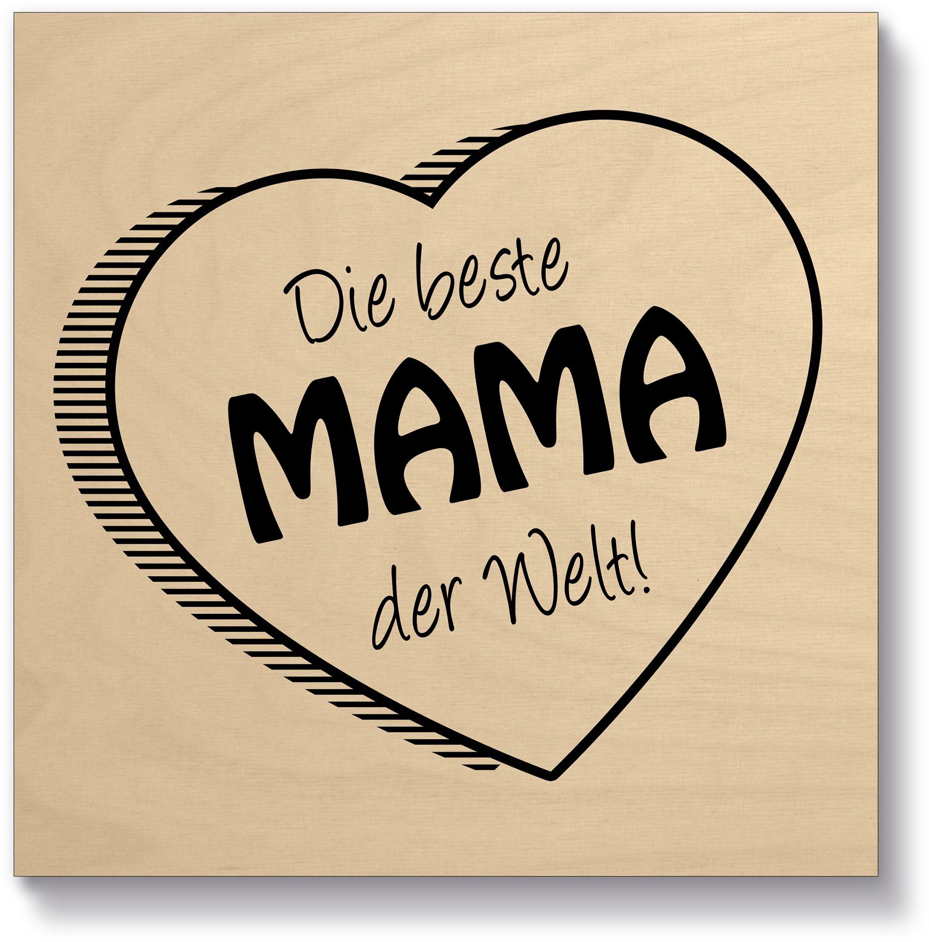 Artland Holzbild Die beste Mama der Welt, (1 St)