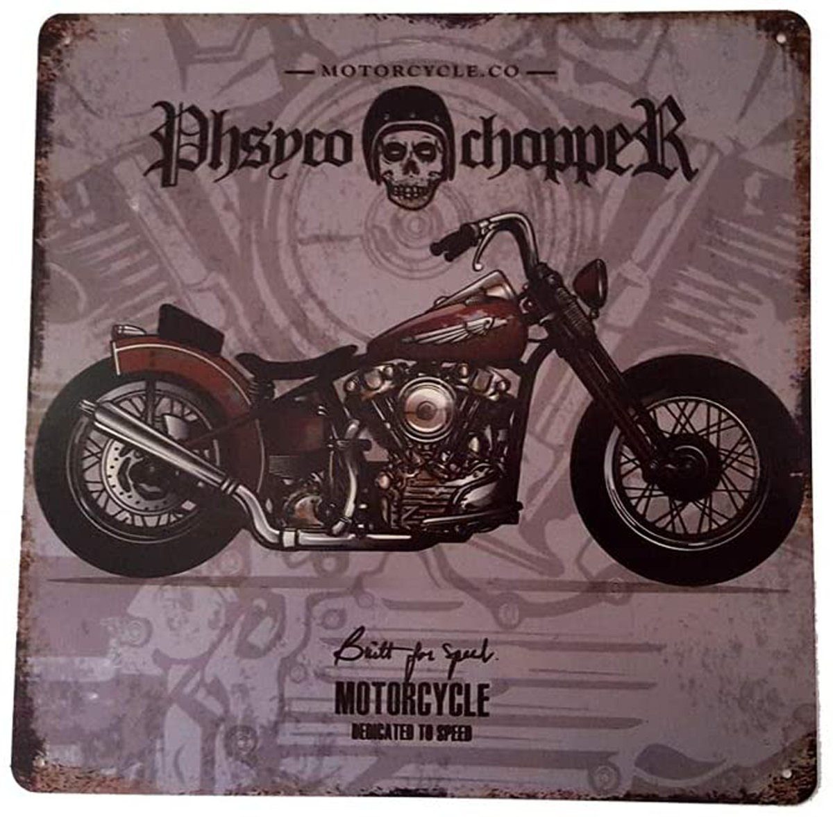 Metallbild Schild Blechschild Motorrad Metallschild Wandbild
