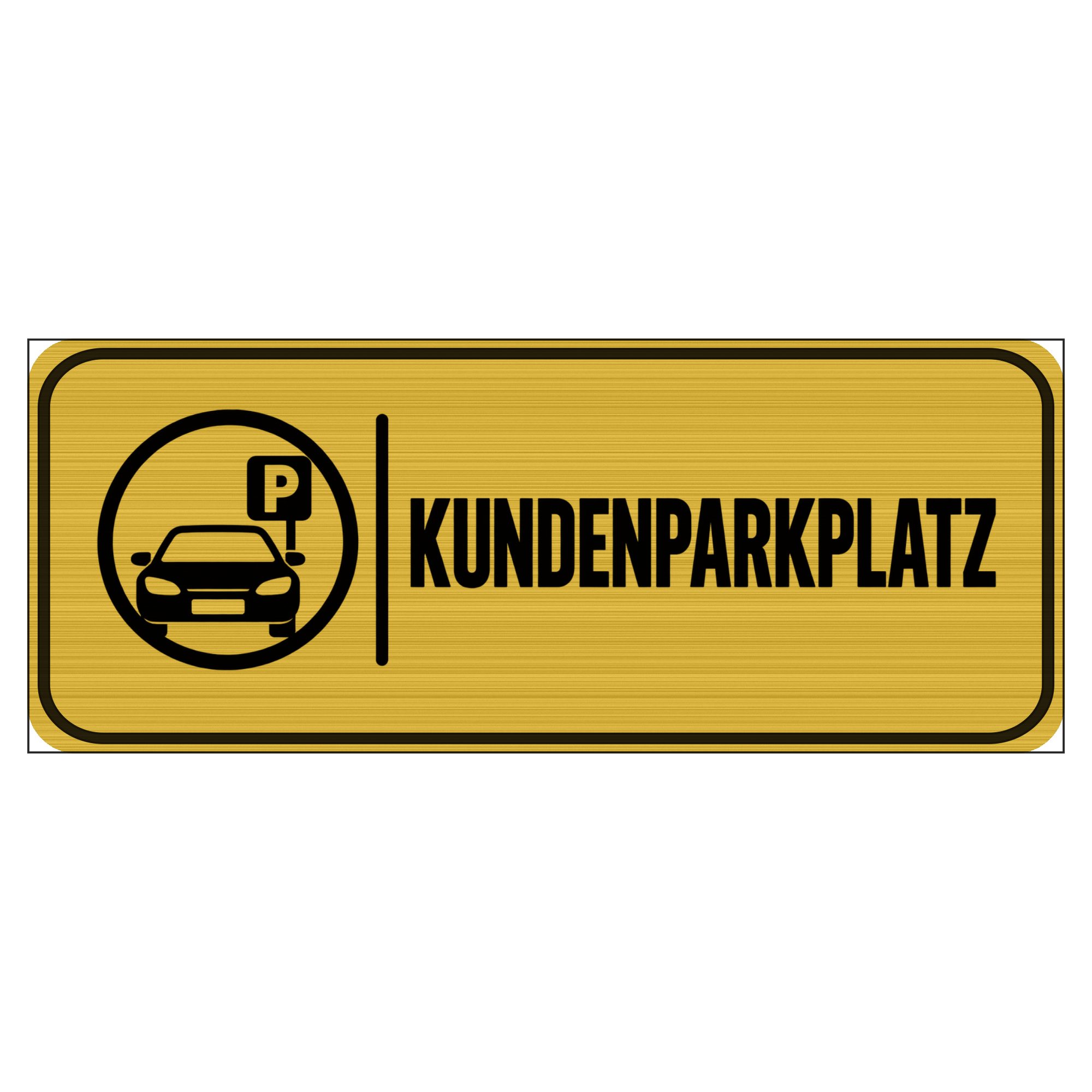 Nomiro Hinweisschild NOMIRO Hinweisschild Türschild Kundenparkplatz 15x6 cm - Kunststoff go, (1 St), selbstklebend, lasergraviert