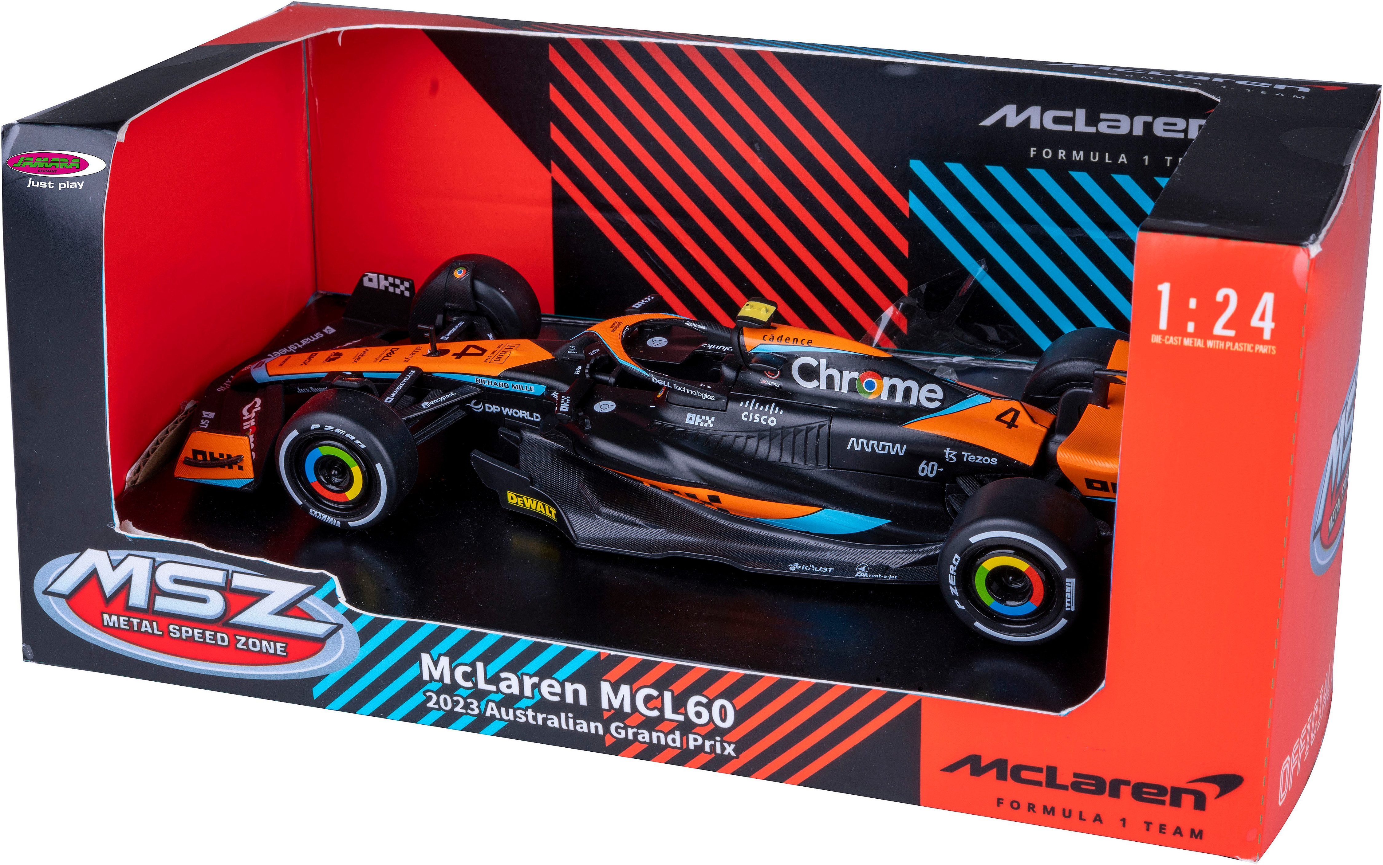 Jamara Spielzeug-Auto Diecast, McLaren MCL60 2023, schwarz