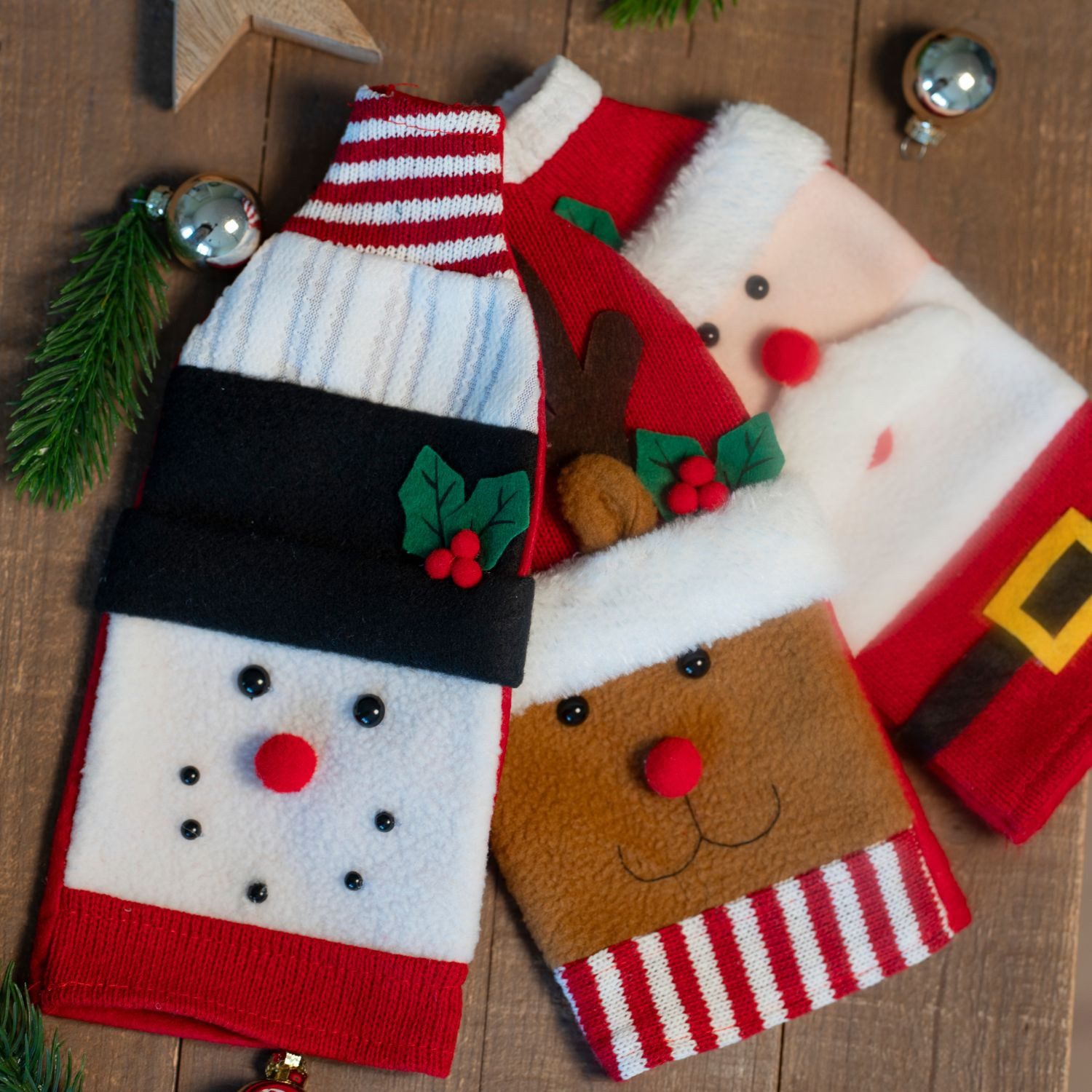 Kamelio Dekofigur Set Flaschenpullover Weihnachten Flaschenüberzug Weinflas günstig online kaufen