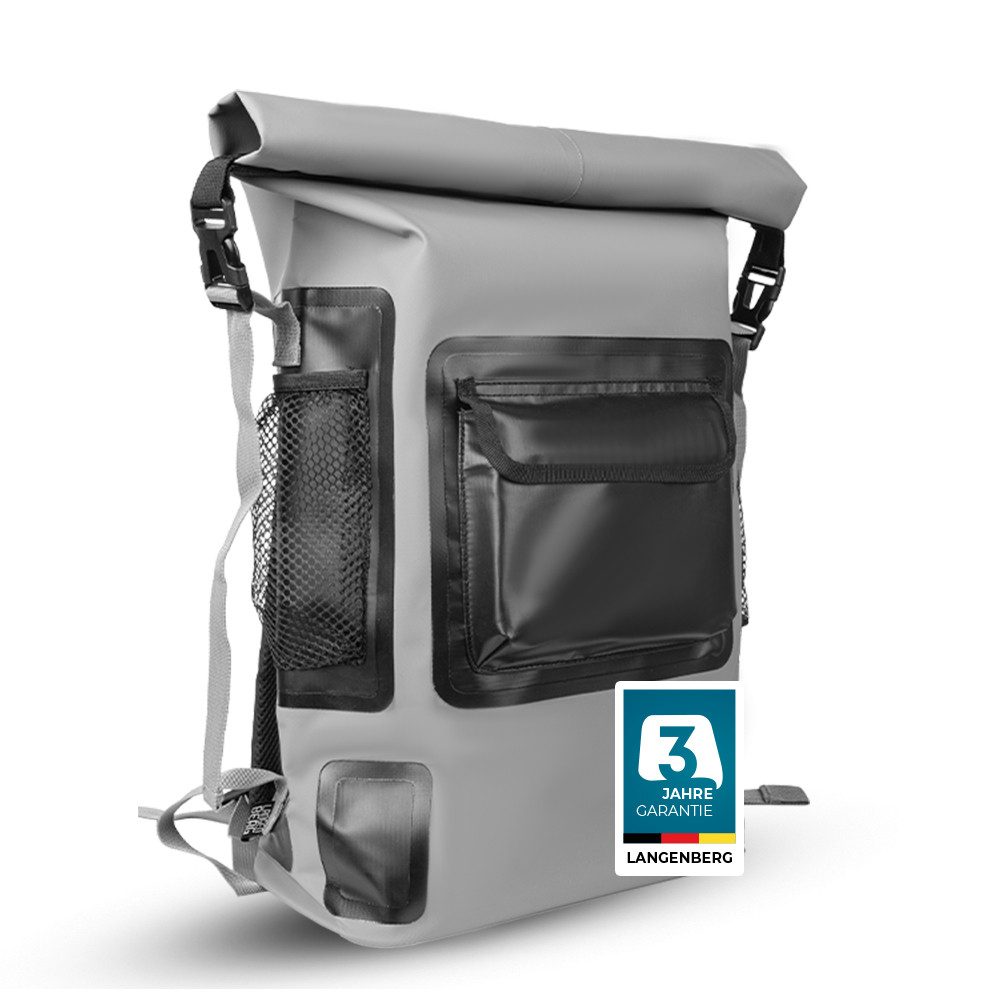 Langenberg Rucksack-Regenschutz Langenberg AQUA Rolltop Rucksack Wasserabweisend [30 Liter], ☑ UNSERE EMPFEHLUNG