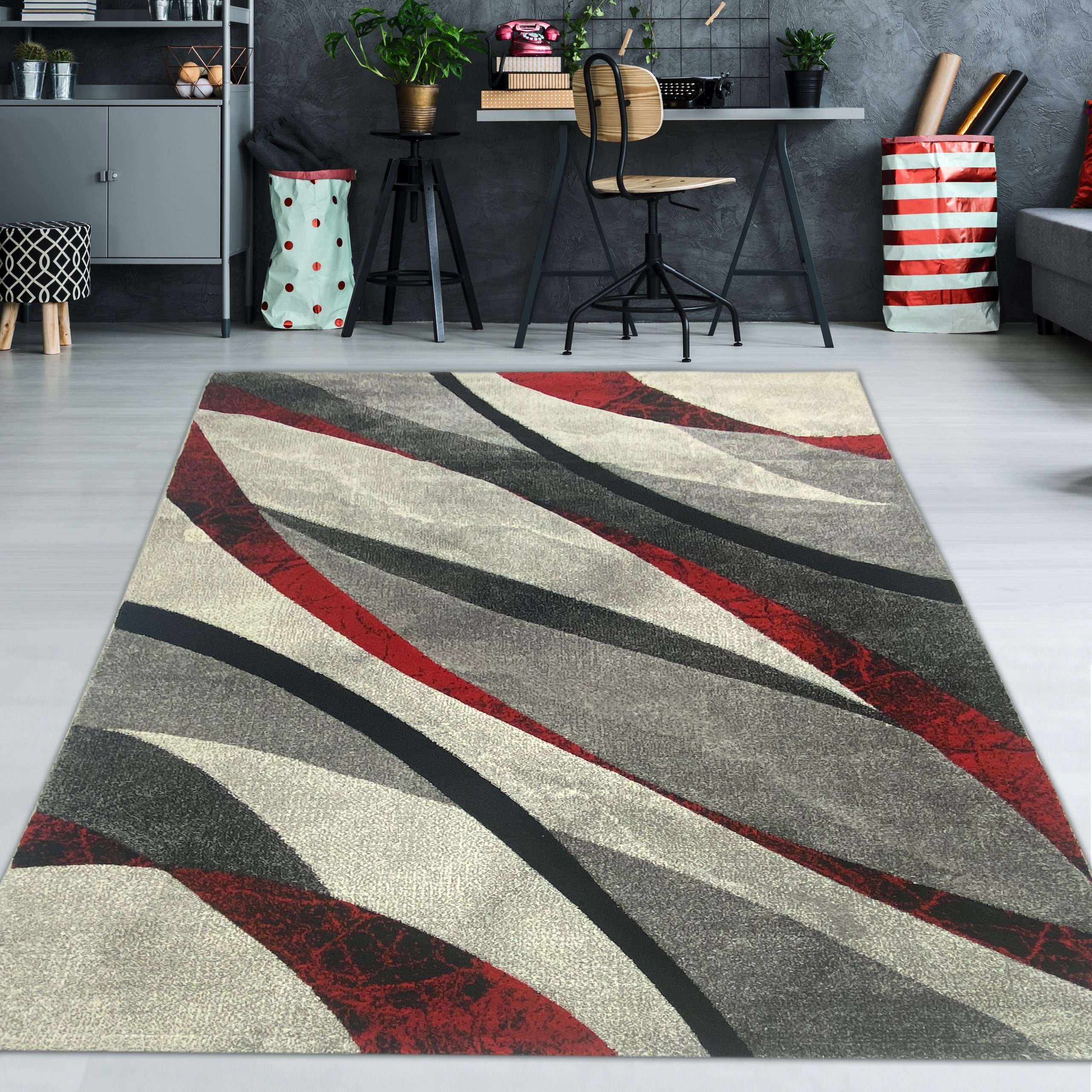 TeppichHome24 Teppich, rechteckig