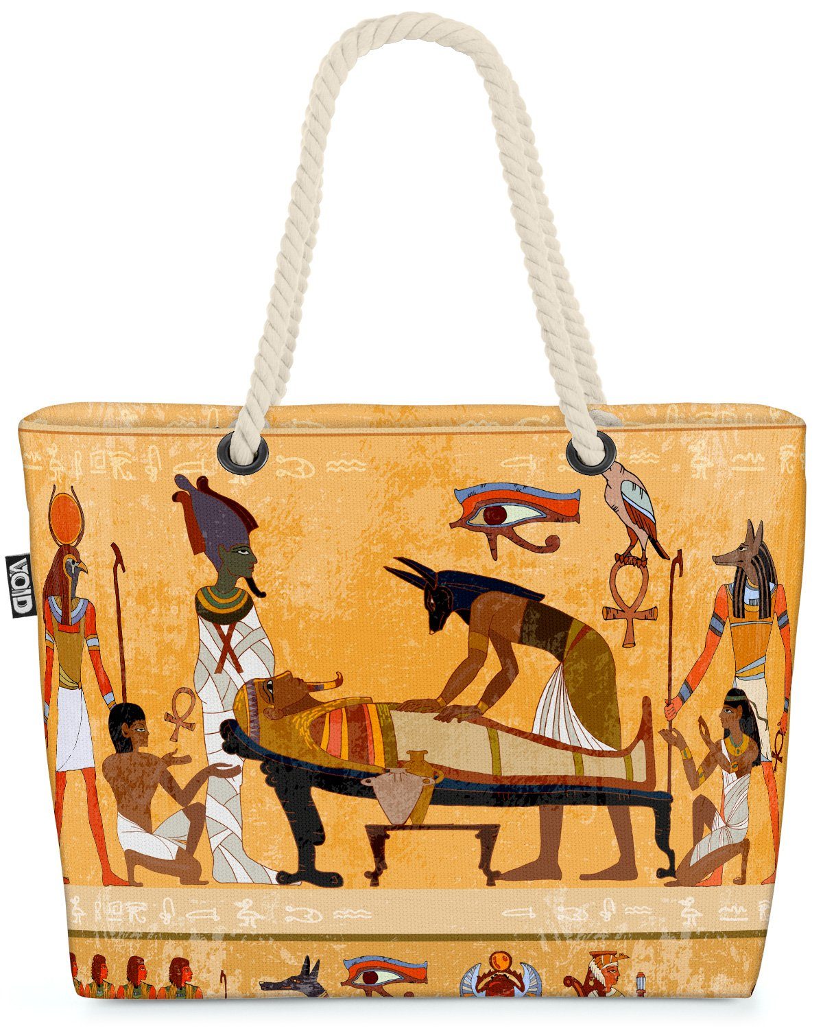 VOID Strandtasche (1-tlg), Ägyptische Götter Pharao Ägyptische Götter Pharao Ägypten Hiroglyphen