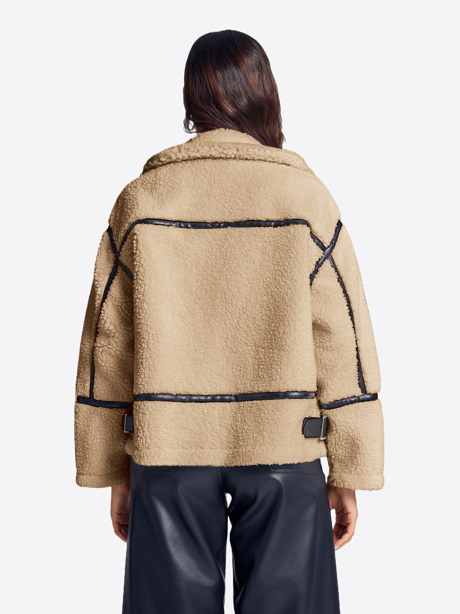 Imily Bela Fellimitatjacke Damen-Flauschmantel mit Reißverschluss (Packung, günstig online kaufen