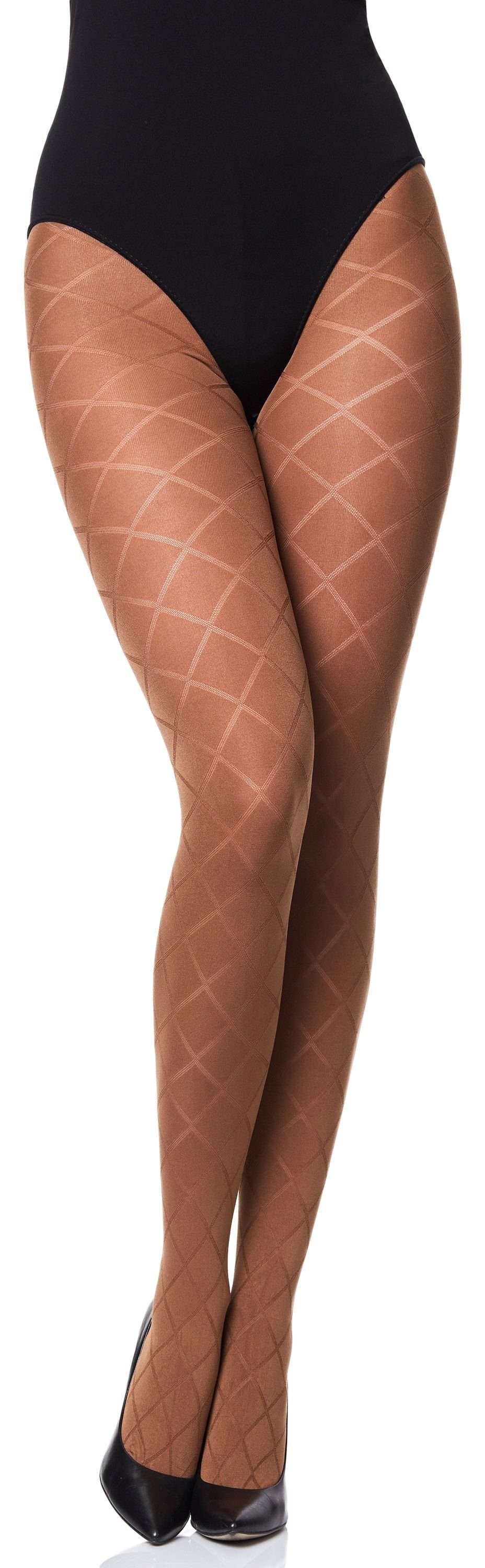 Merry Style Strumpfhose Damen blickdichte Strumpfhose MS 328 60 DEN 60 DEN (1 St) Cappucino