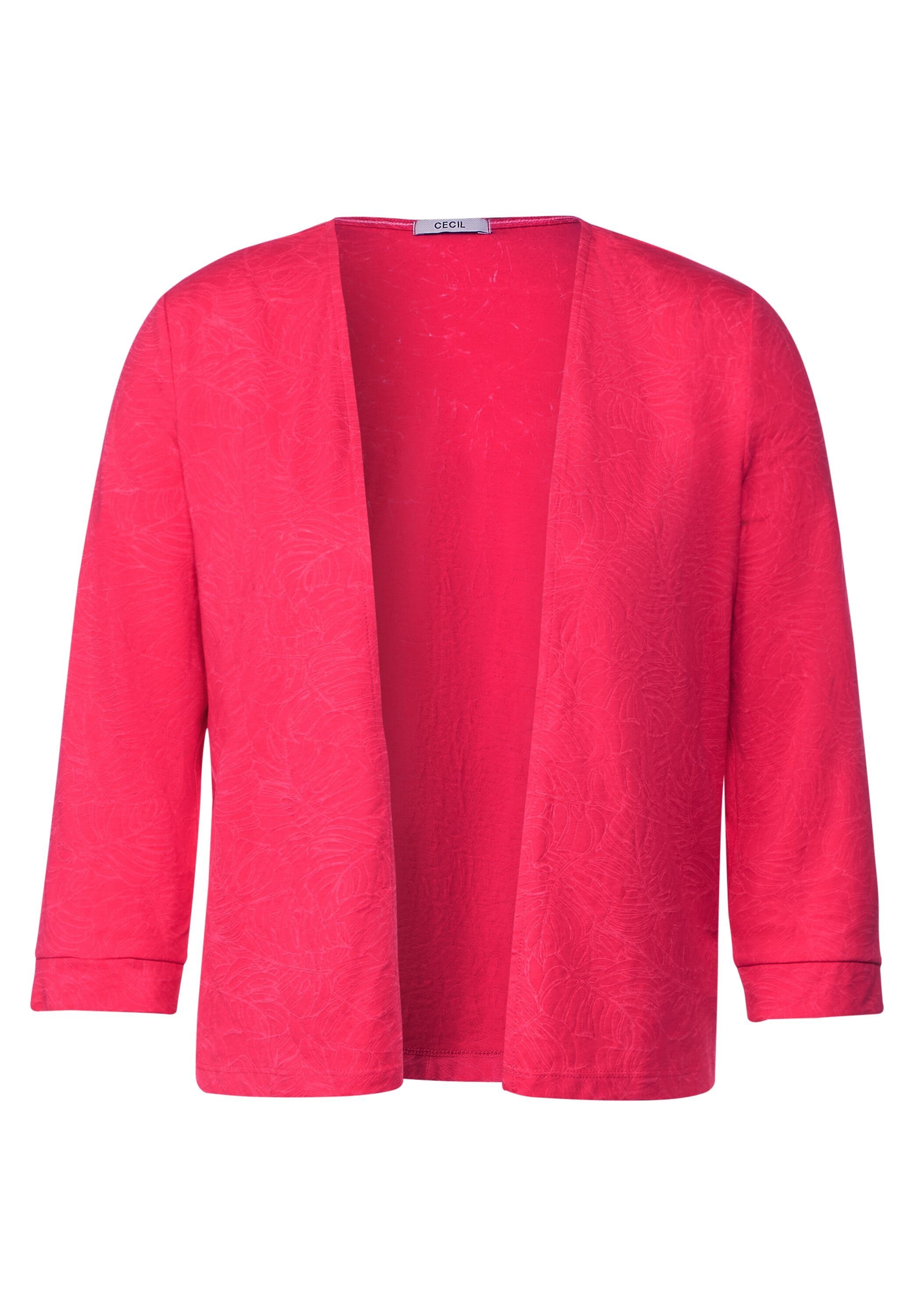 burn red Shirtjacke aus strawberry Feinstrick out Cecil