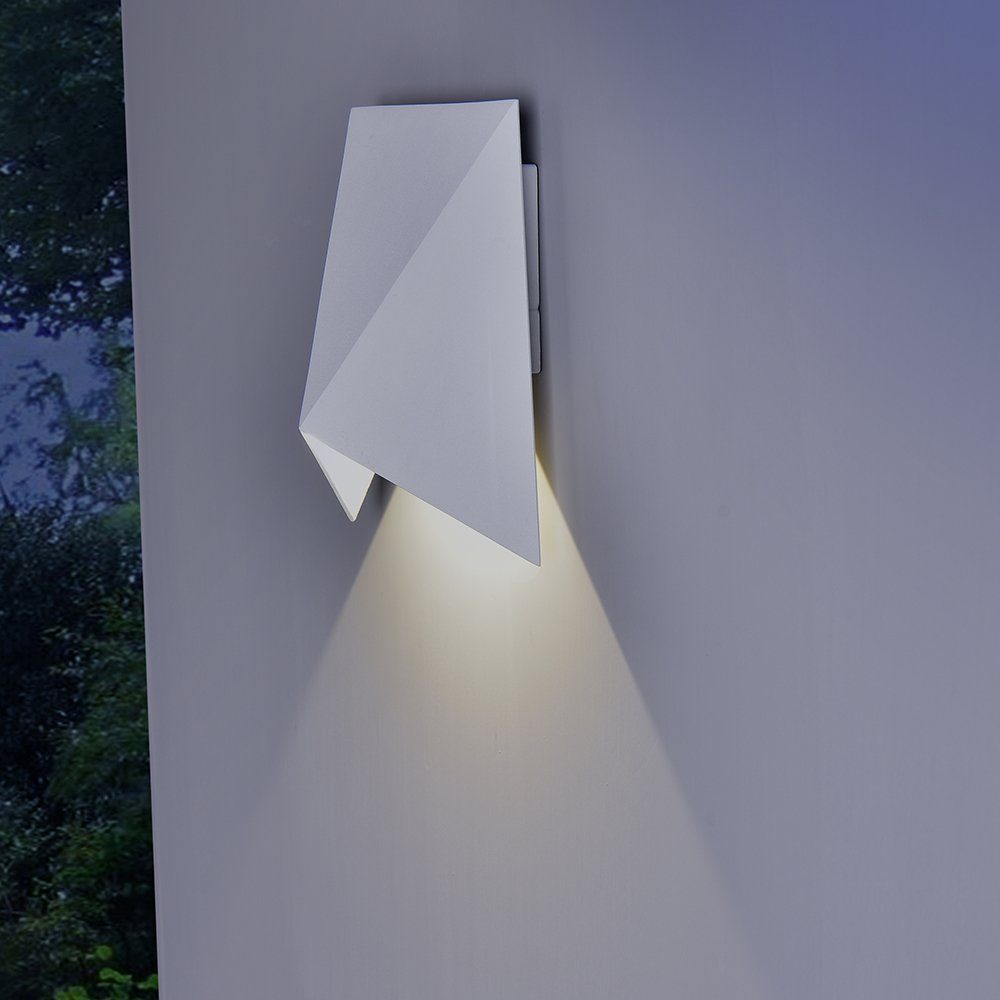 Wandleuchte Triax Mantra Weiß Außen-LED-Wandleuchte