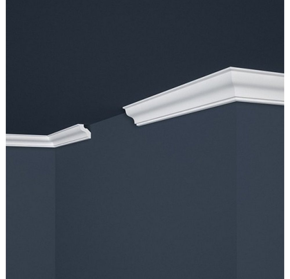 Thumbnail - PROVISTON Stuckleiste Polystyrol, 30 x 30 x 2000 mm, Weiß, Deckenleiste, Kleben, Polystyrol, 1-St.