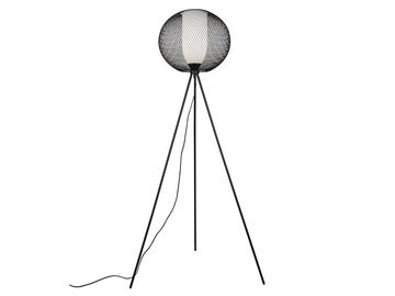 meineWunschleuchte LED Stehlampe, Dimmfunktion, LED wechselbar, Warmweiß, ausgefallene Tripod Gitter-lampe dimmbar Industrial Vintage Höhe 150cm