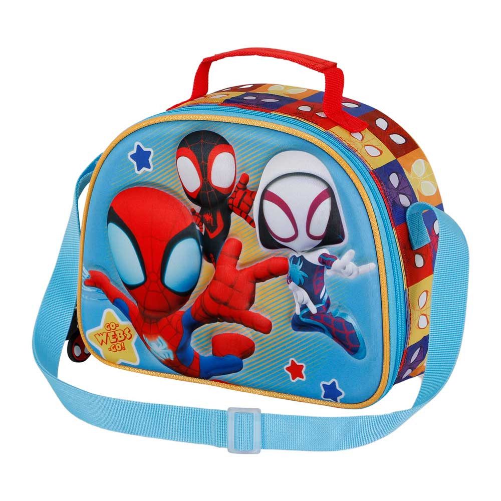 Karactermania Umhängetasche Marvel Spiderman Vorschultasche Frühstückstasche Kindergartentasche, Isolierende Innenauskleidung