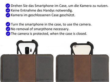 K-S-Trade Handyhülle für Fairphone 4, Handyhülle Schutzhülle Bookstyle Wallet-Case + earphones Bumper