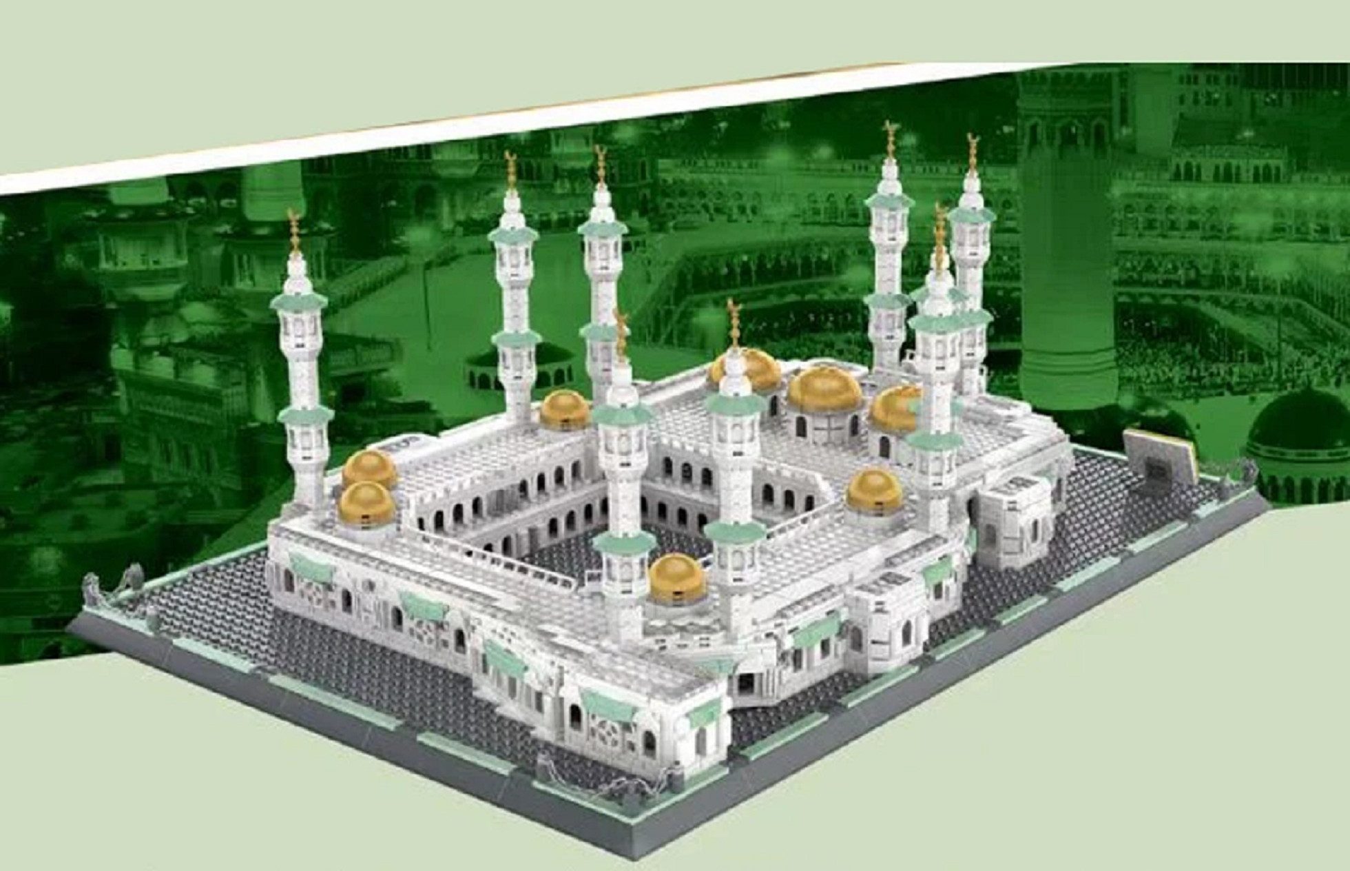 Wange Wange 6220 Große Moschee von Mekka 2.274 Teile Architecture Konstruktions-Spielset, (2274 St)