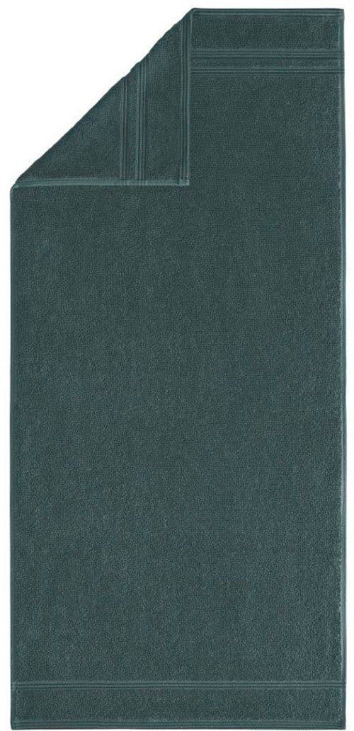 Streifenbordüre, Egeria Baumwolle Handtuch Frottier grey mit Uni Programm reine slate Manhatten (1-St), Gold,
