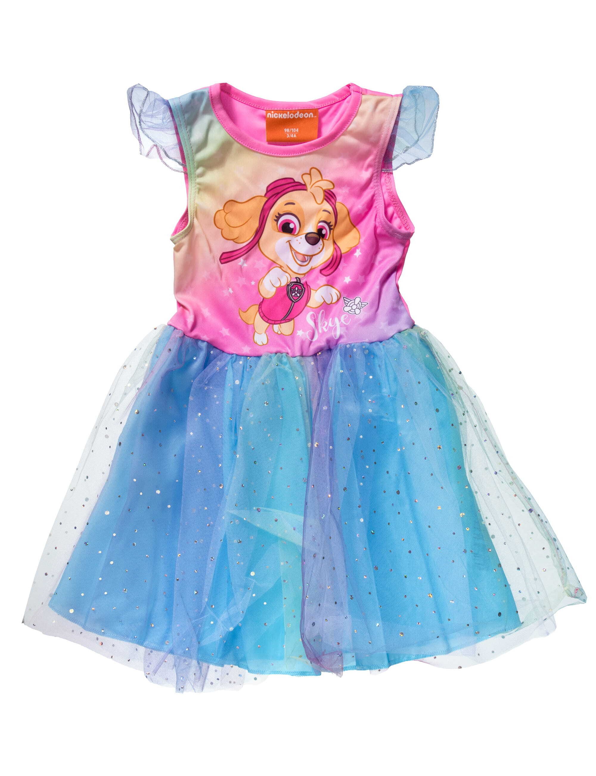 PAW PATROL Sommerkleid Kleid Skye Rüschen, Glitzer (1-tlg)