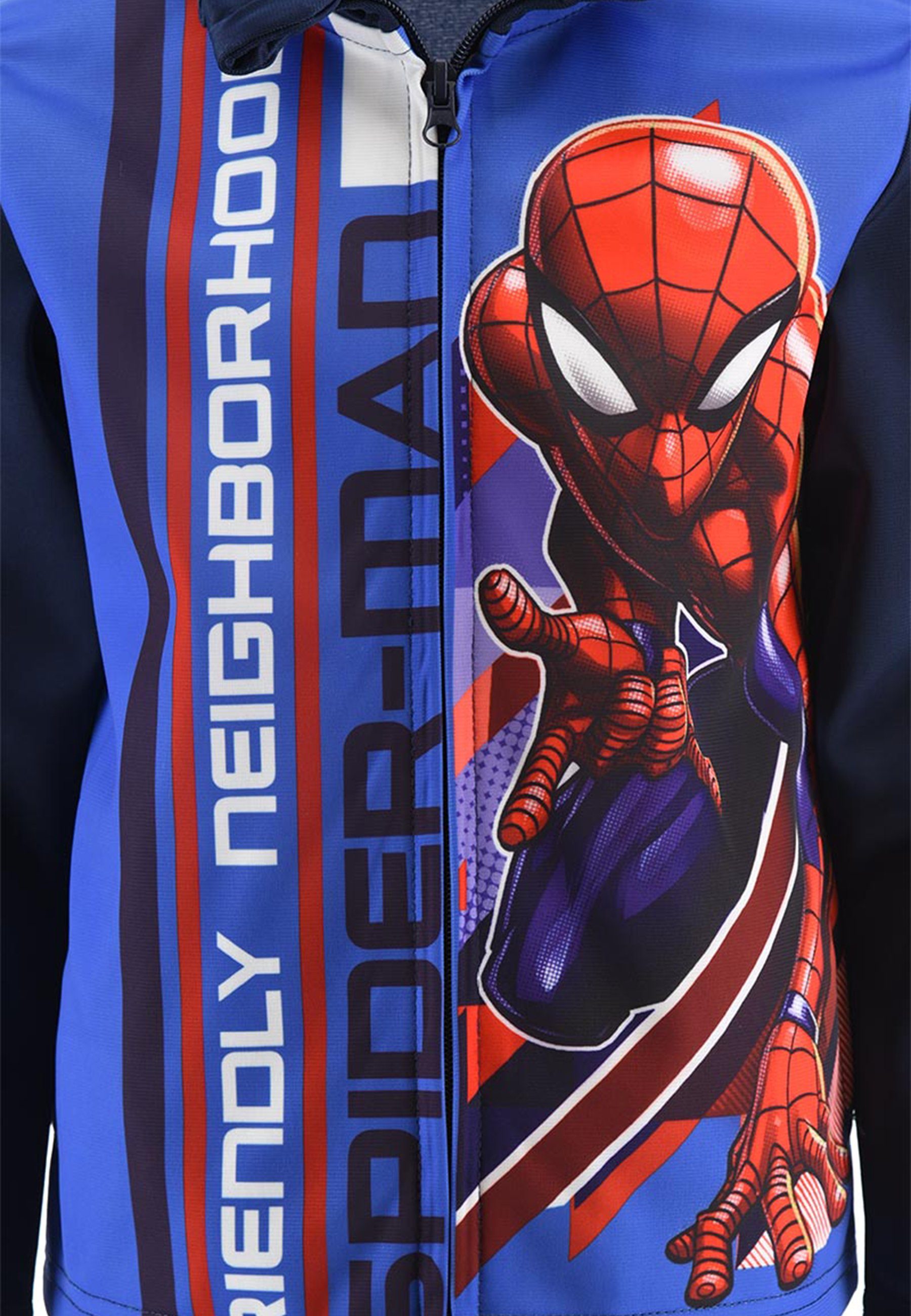 Kinder Jogginganzug Jogging-Hose Blau Spiderman Jungen (SET, Marvel Trainings-Jacke 2-tlg) Trainings-Anzug mit