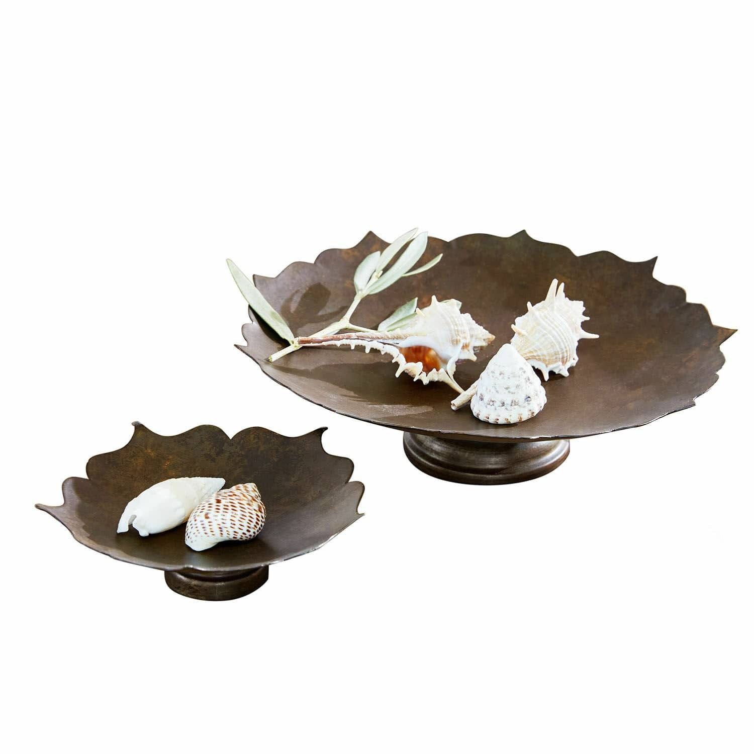 Dekoschale Deko-Schale 2er Set Viverto braun