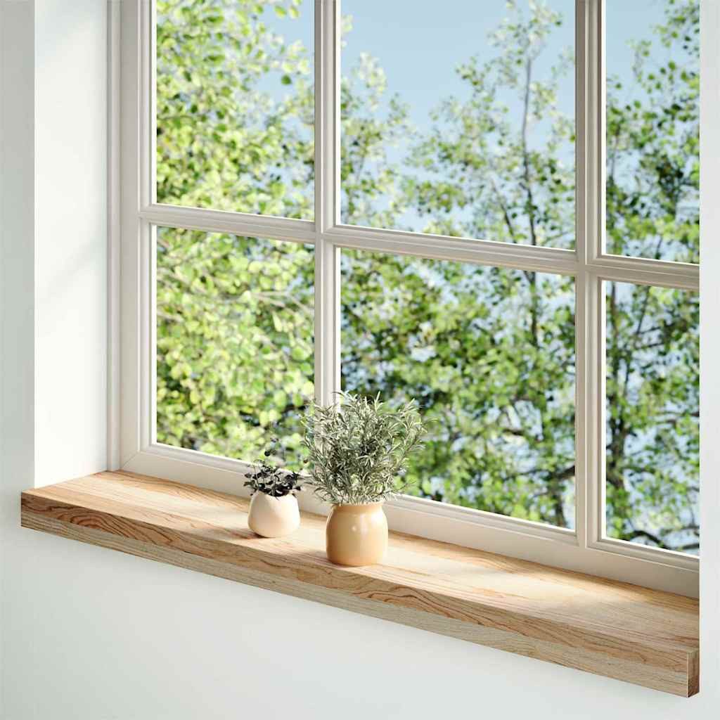 vidaXL Stufenmatte Fensterbänke 2 Stk. Unbehandelt 80x15x2 cm Massivholz Ei günstig online kaufen