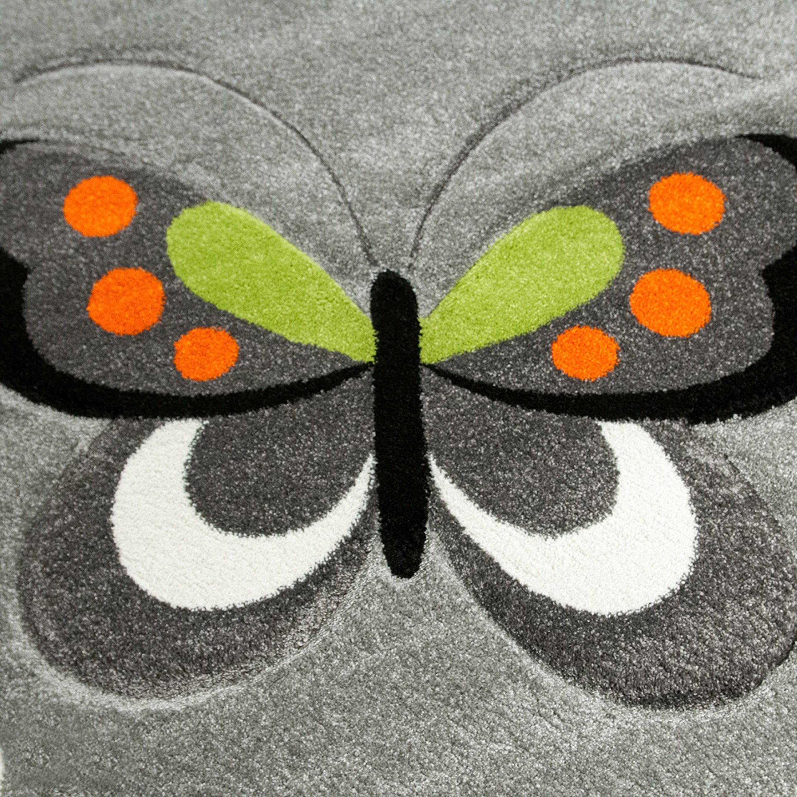 Carpetia Kinderteppich Bunter Kinderzimmerteppich mit Schmetterlingen günstig online kaufen