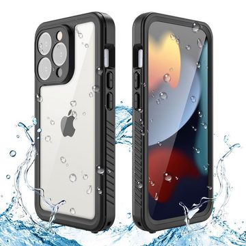 Wigento Handyhülle Für Apple iPhone 15 Pro 360 Grad Full Body Wasserdichte Handy Tasche