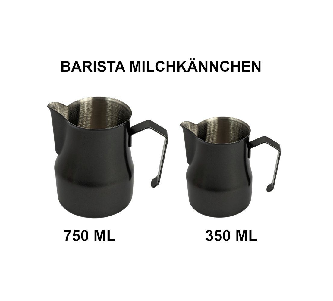 Morleos Milchkännchen Barista Milchkanne Aufschäum Schaum Kännchen 350ml + 750ml