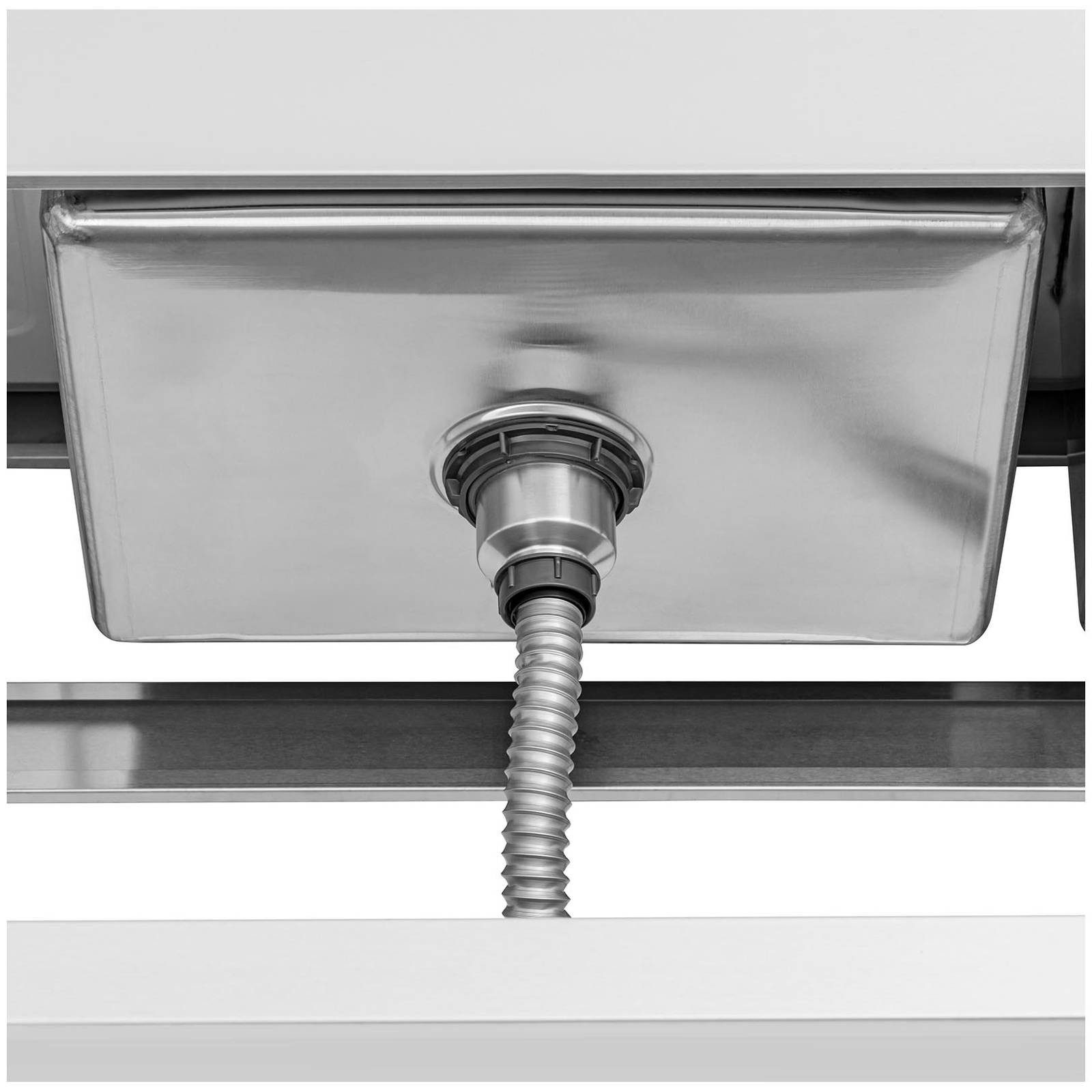 Royal Catering Edelstahlspüle Spültisch 180 x 60 x 97 cm 2 Becken zu je 50 x 40 x 25cm Ablage Gastro, 180/60 cm
