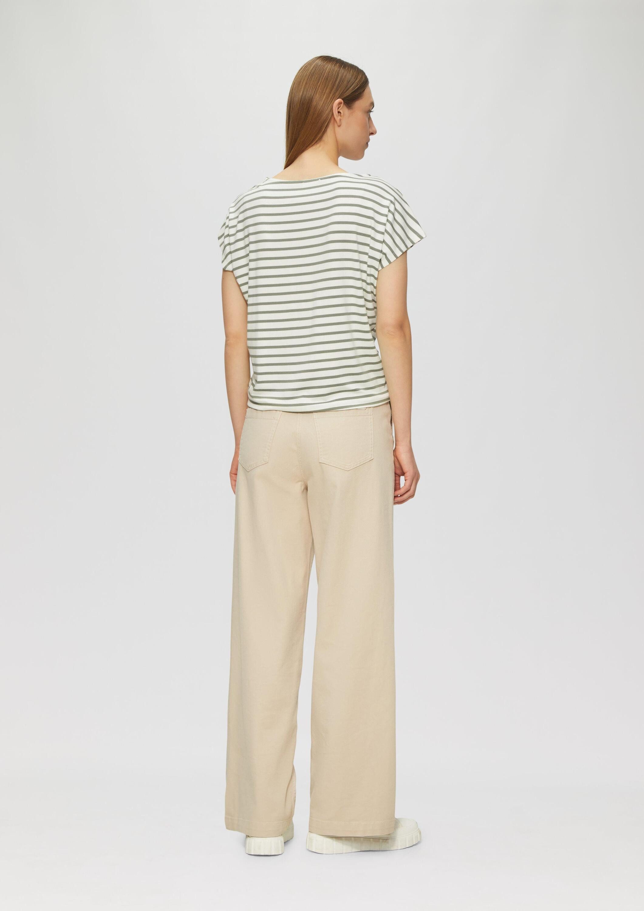 s.Oliver Kurzarmshirt T-Shirt T-Shirt aus Viskosestretch im Relaxed Fit