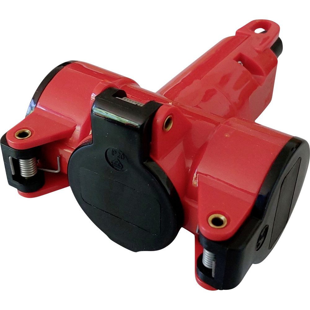 N & L N & L 10191 3fach-Kupplung Thermoplast 230 V Rot IP20 Steckernetzteil