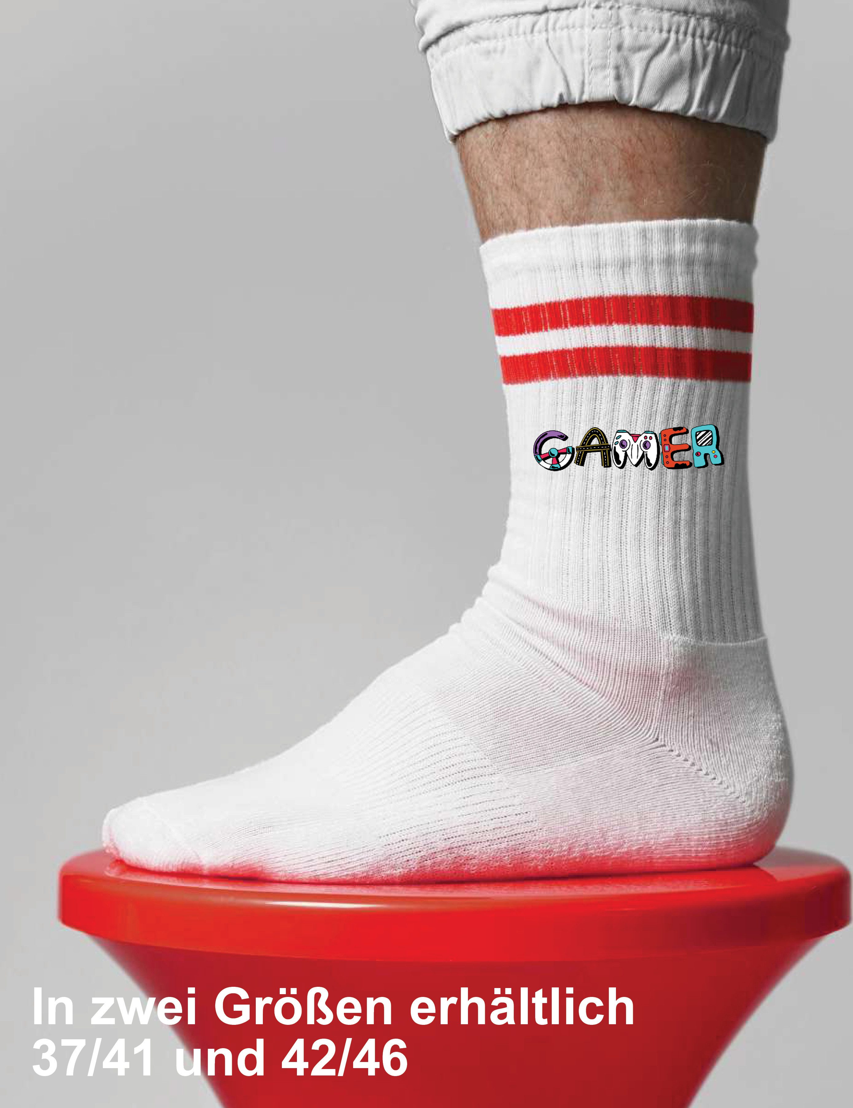 Youth Designz Tennissocken Gamer Unisex Socken Geschenk Retro mit verstärkter Verse und Zehenbereich