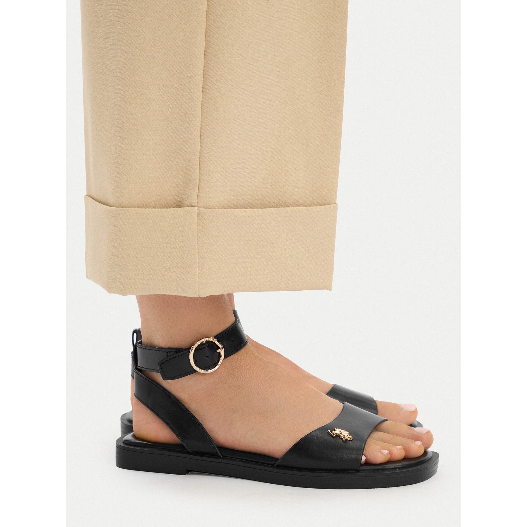 U.S. Polo Assn. US Polo Assn Damen-Sandalen Schwarz Sandale