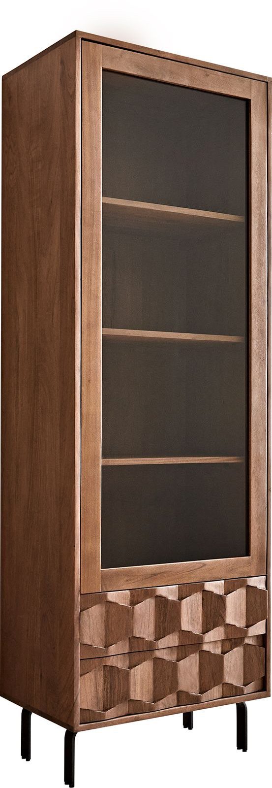 DELIFE Vitrine Fevo Akazie Braun 60x180 günstig online kaufen