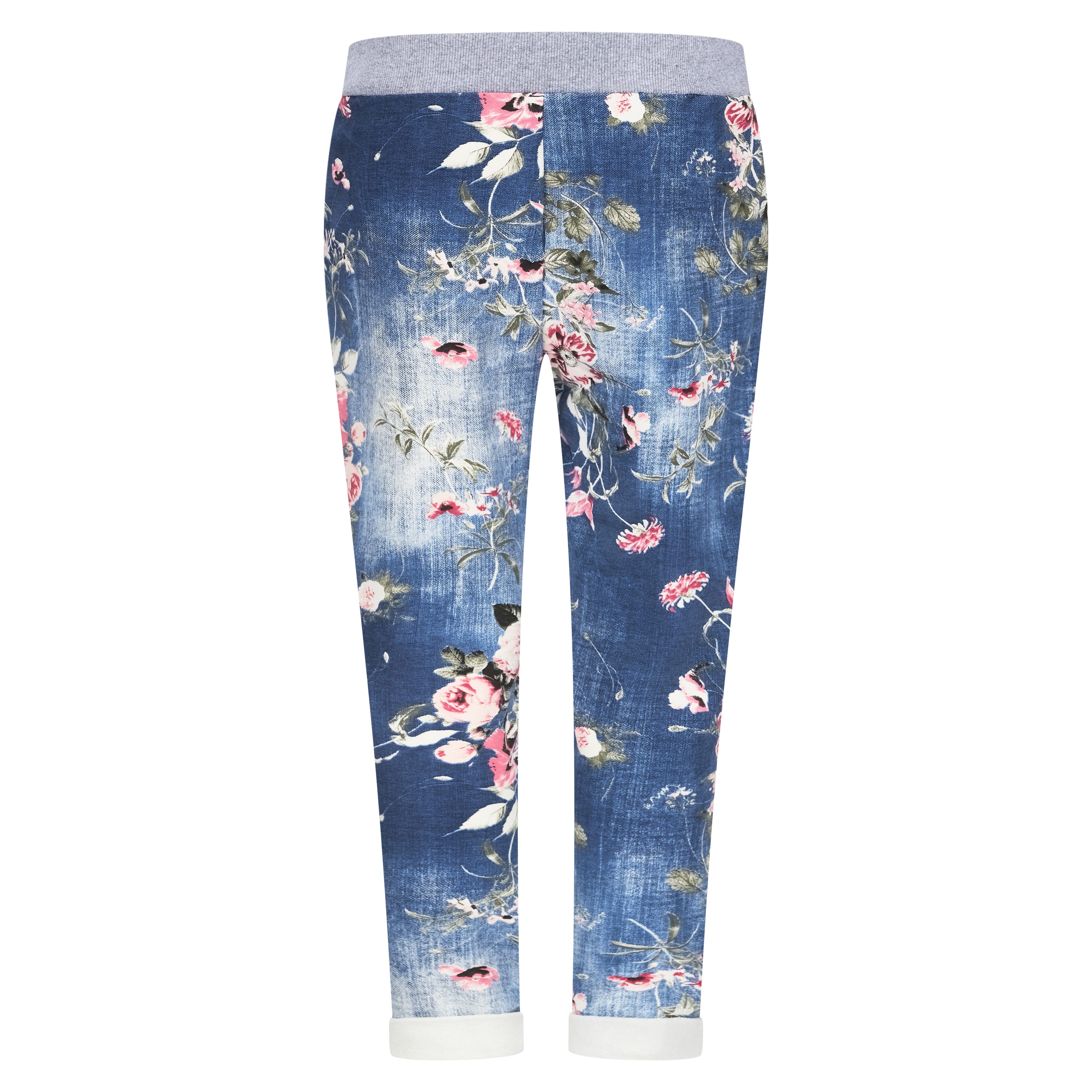 Mississhop Chinohose Damen Hose Blumen Jogginghose günstig online kaufen