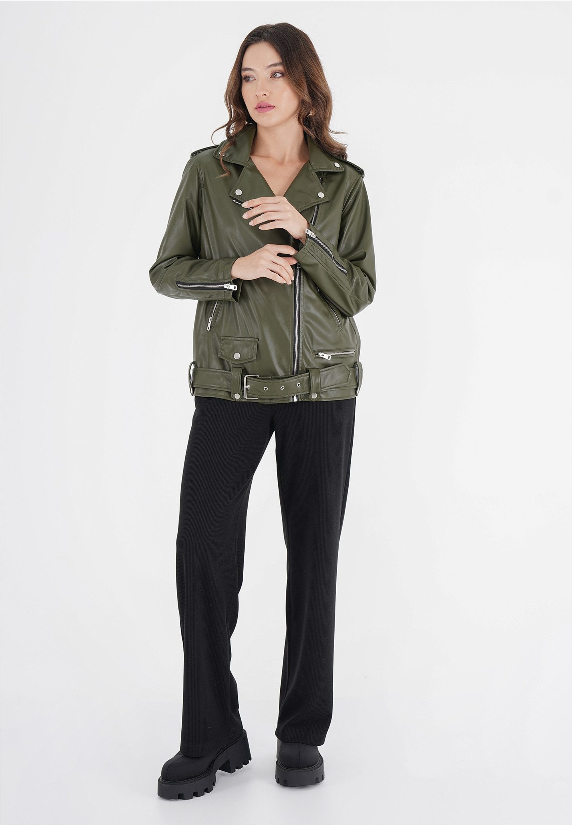 freshlions Lederimitatjacke Nela (1-St) in angesagter Kunstleder-Optik