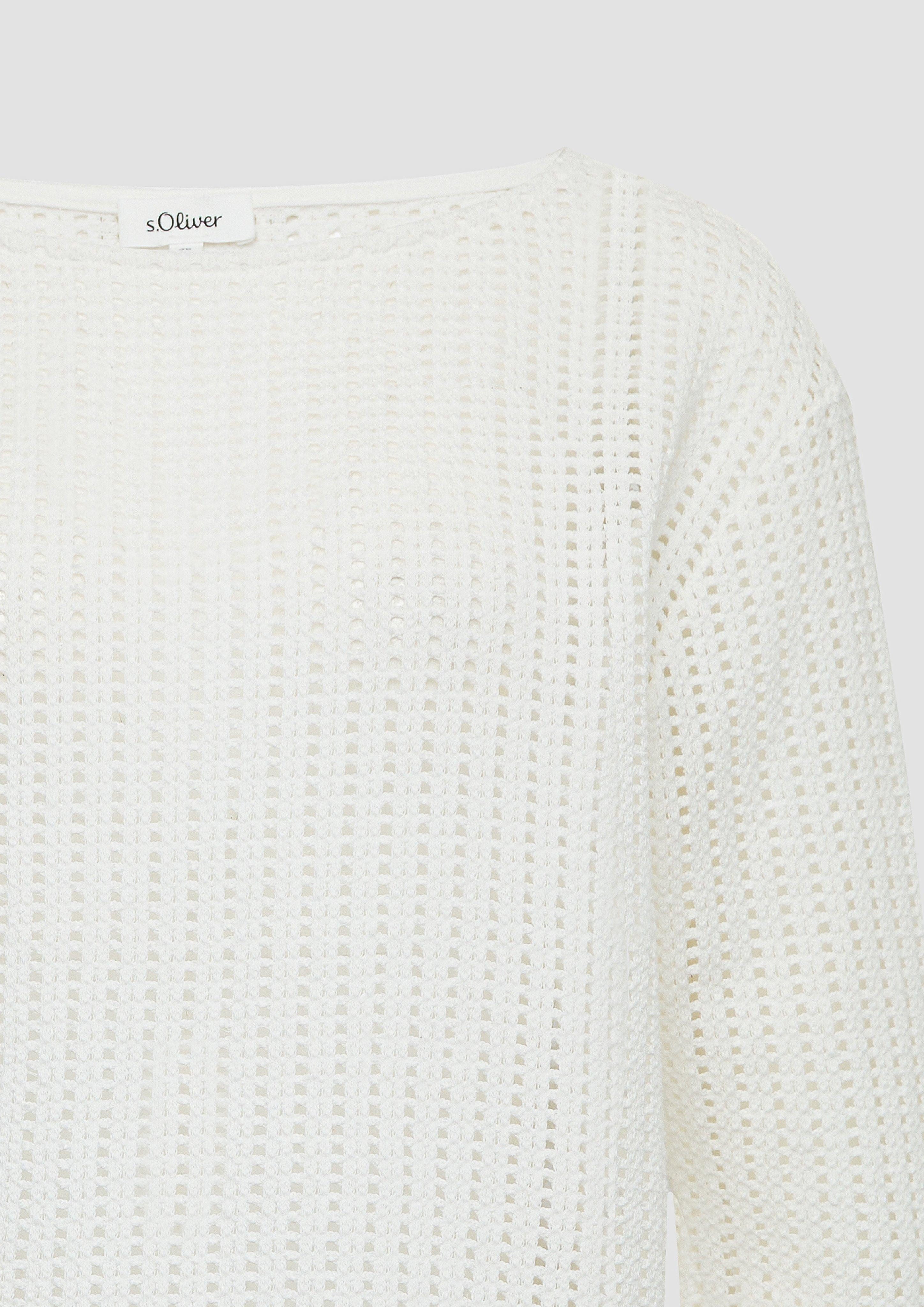 s.Oliver 3/4-Arm-Shirt T-Shirt aus Häkelspitze mit günstig online kaufen