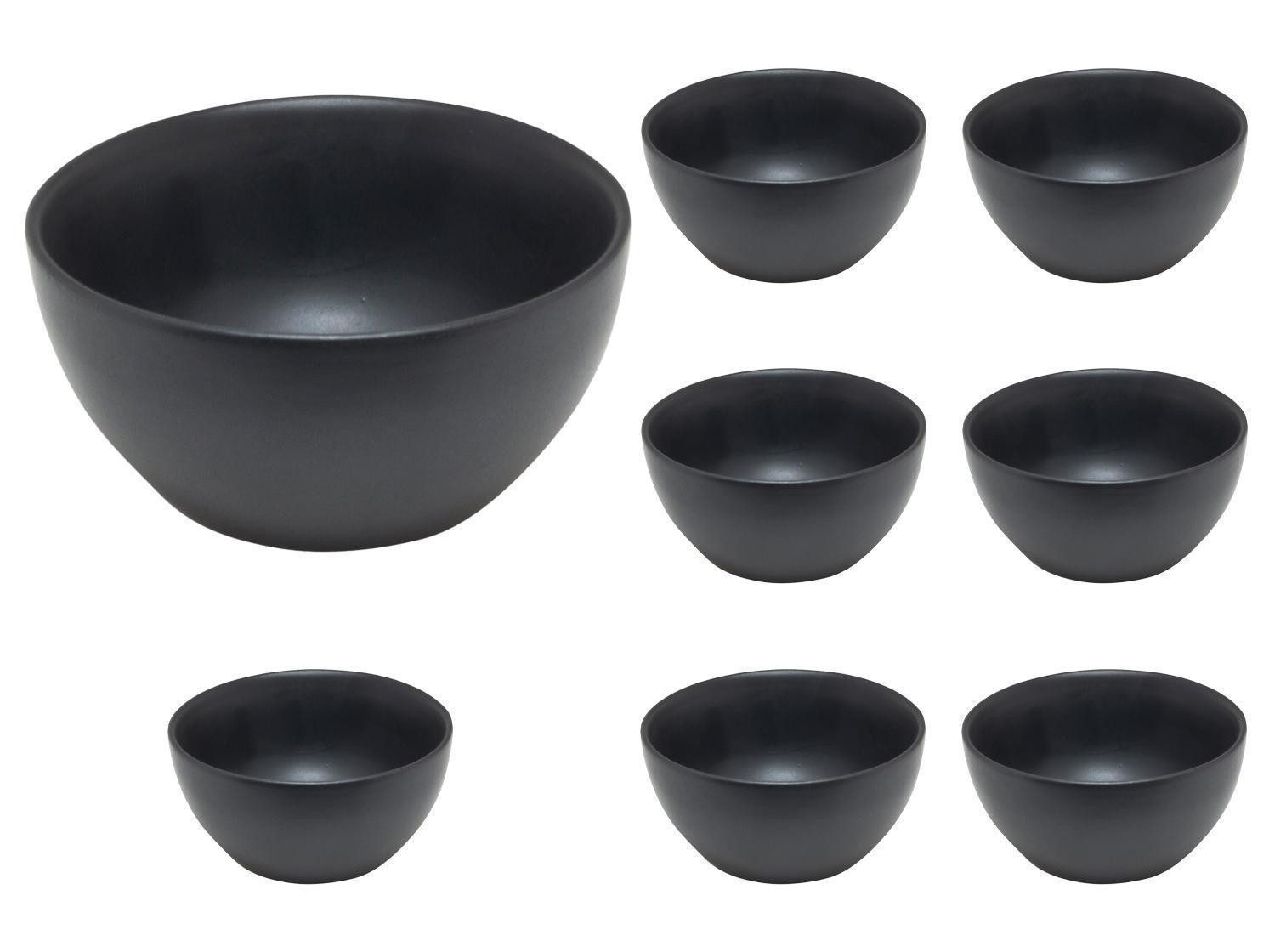 HIT Trading Dipschale BRUNCH, Ø 9,5 cm, Schwarz matt, Steingut