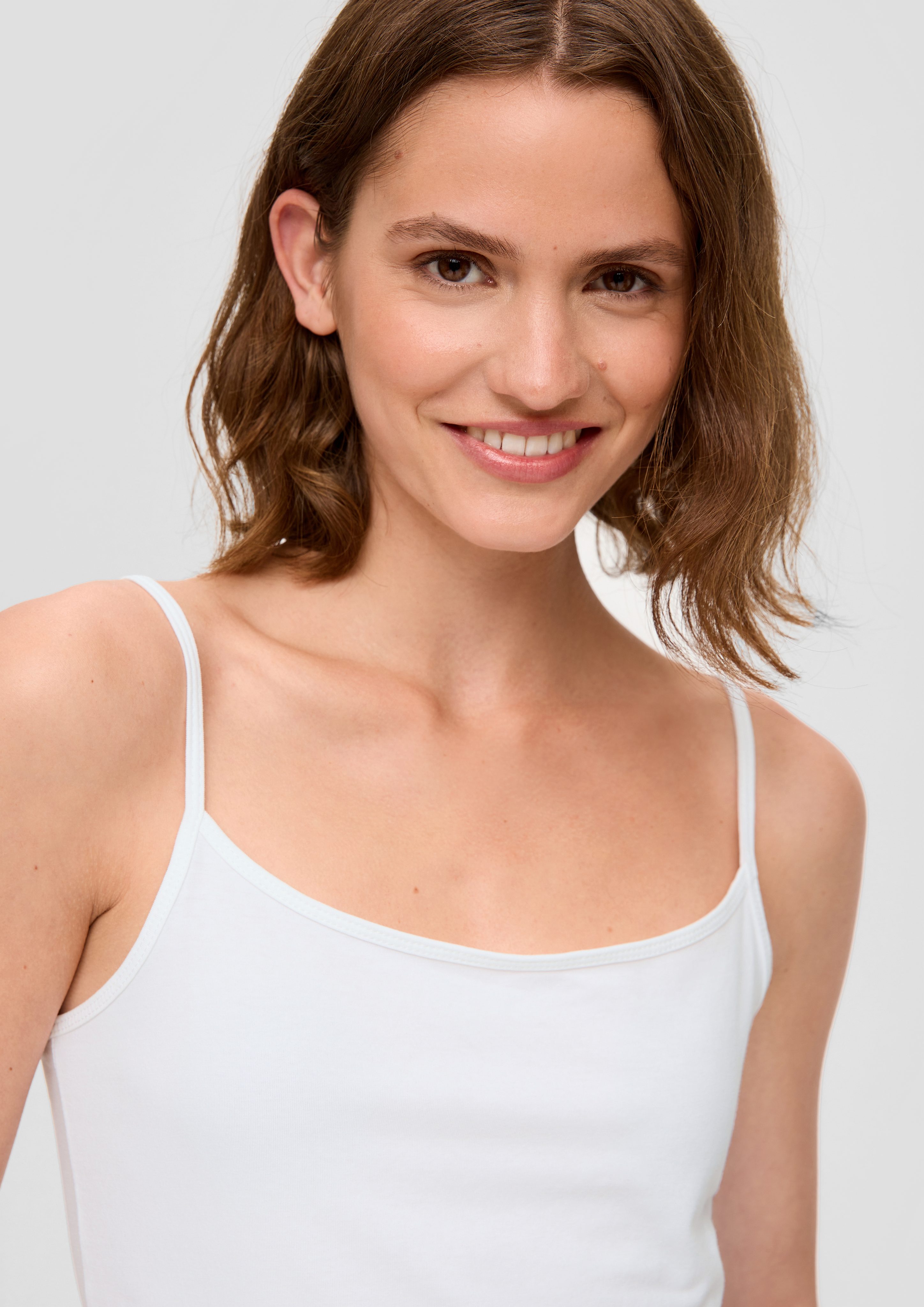 s.Oliver T-Shirt Spaghettiträger-Top aus Baumwollstretch im günstig online kaufen