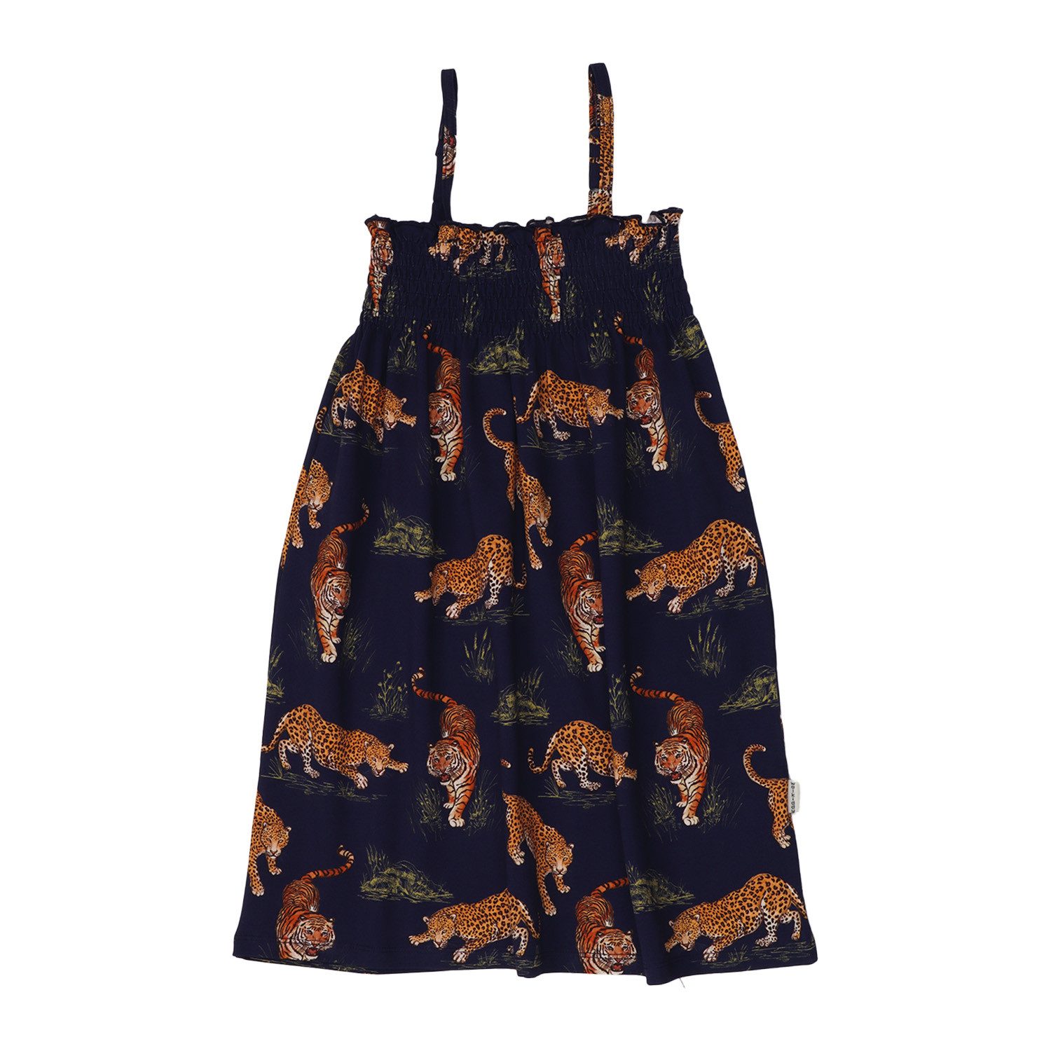 Walkiddy Jerseykleid Walkiddy Tiger & Leopard Bio Baumwolle GOTS Dunkelblau - Bio Baumwolle,GOTS, Kinderbekleidung,nachhaltige Klamotten,Shorts