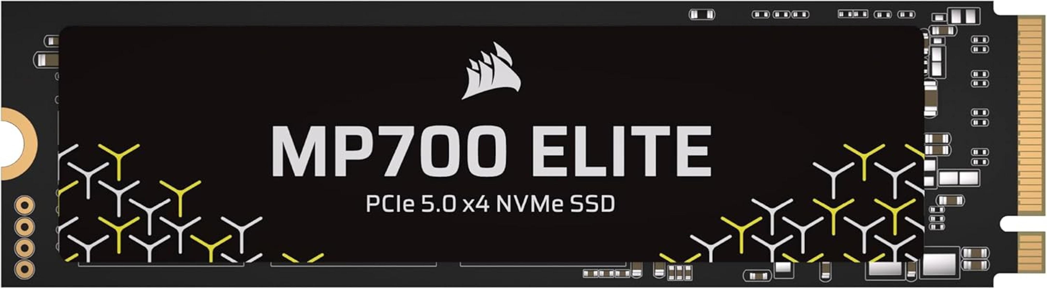 Corsair Corsair MP700 Elite 1TB PCIe 5.0 x4 NVMe M.2 SSD Bis zu 10,000MB/sec SSD-Festplatte