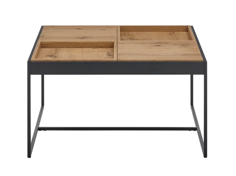 MCA furniture Couchtisch Couchtisch Larkana, 83x45, Eiche / schwarz (no-Set), Breite 83 cm, Tischplatte aus Holz