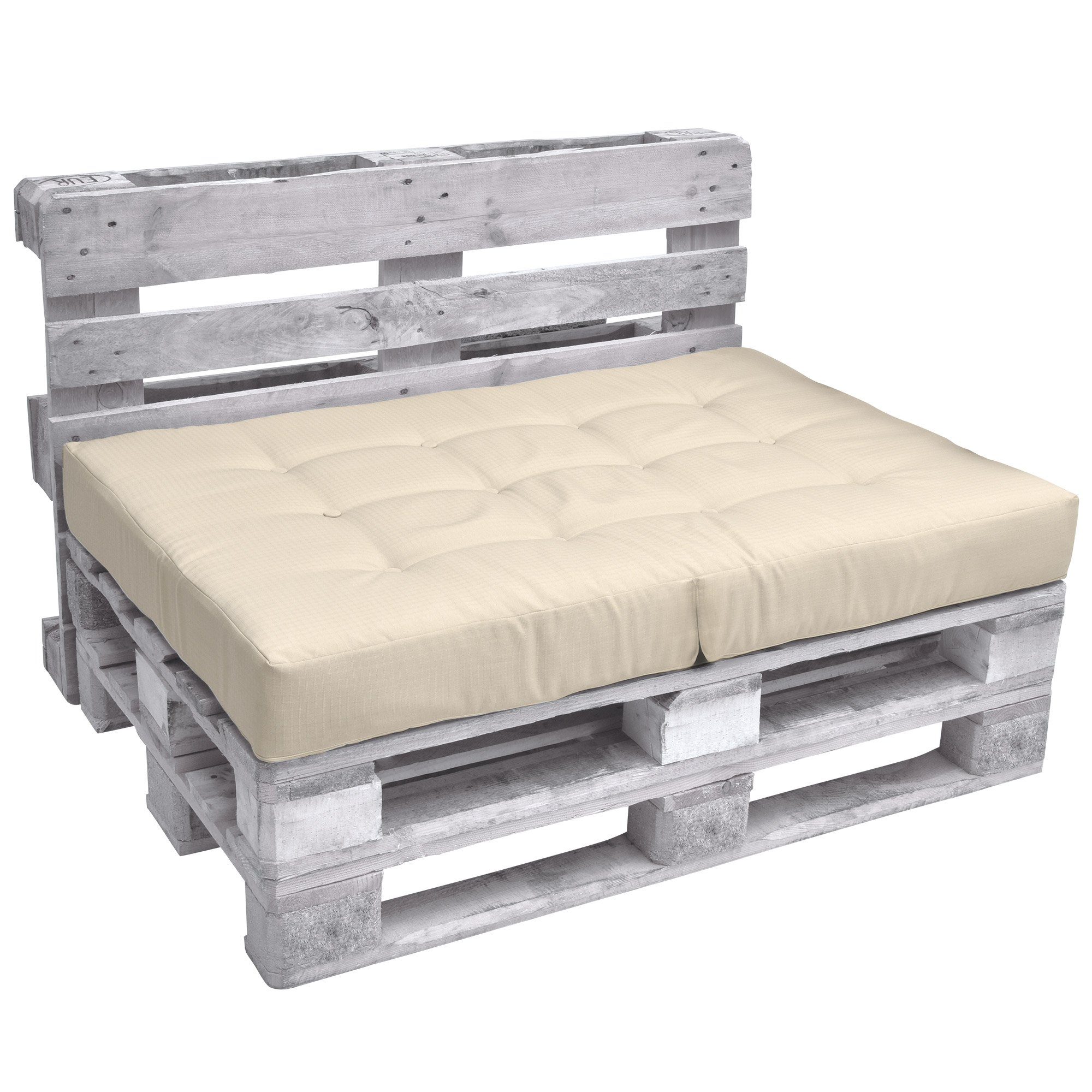 Beautissu Palettenkissen ECO Elements, Für Europaletten, Handwäsche, Stoffqualität 160g/m²