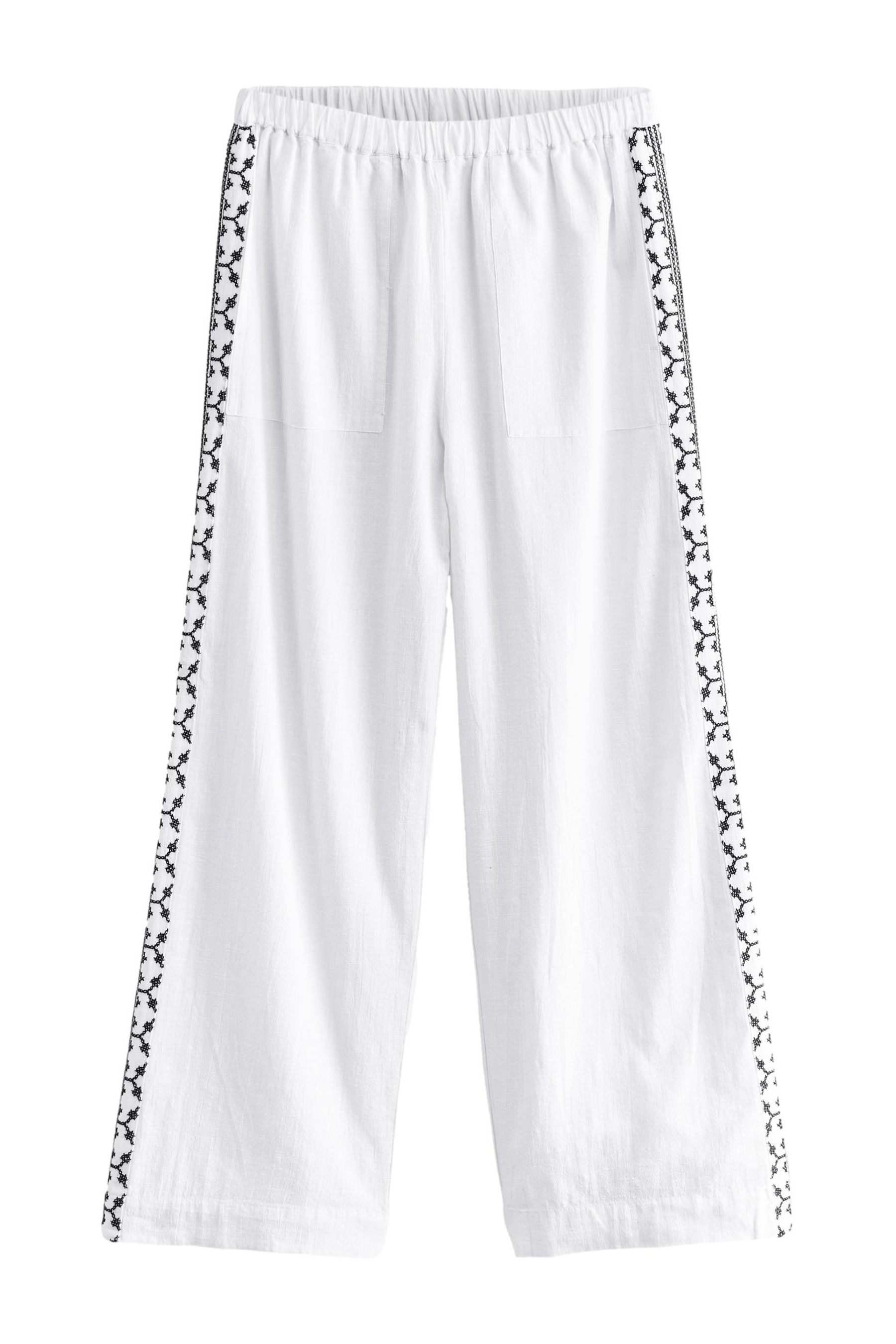 Next Palazzohose Bestickte Jeans mit weitem günstig online kaufen