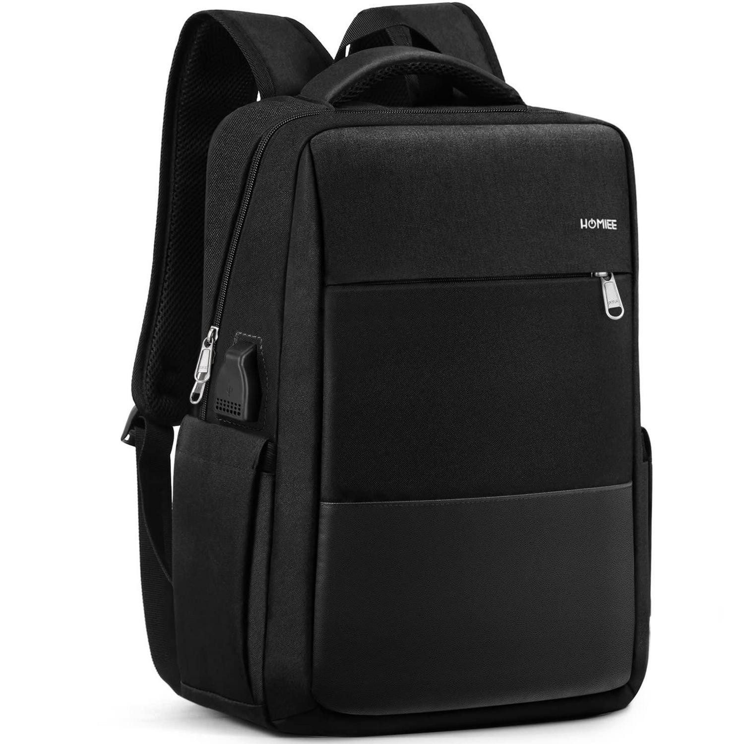 LuxusKollektion Laptoprucksack Laptop Rucksack Schwarz Wasserdicht mit Laptopfach