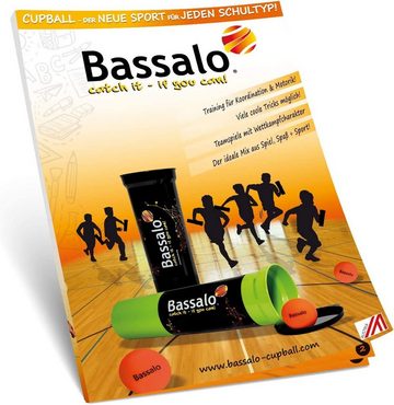 Bassalo Spielball Cupball 30er Set Sport-Spiel für Schulklassen - 30 Becher, 15 Bälle - (Set, 30 Personen), Outdoor und Indoor, Made in Germany