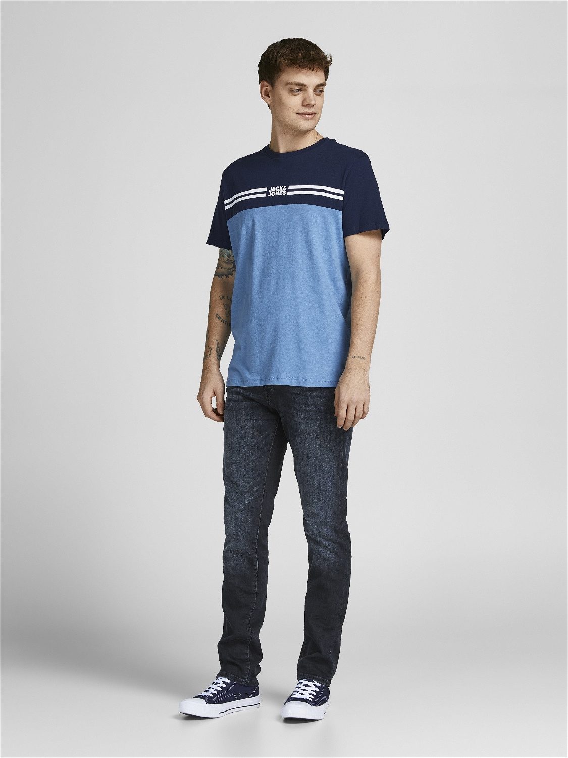Jack & Jones Slim-fit-Jeans JJIGLENN – Slim-Fit-Jeans mit niedriger Leibhöhe Used, modisch, slim fit, Denim/Jeans – Bild 4 von 5