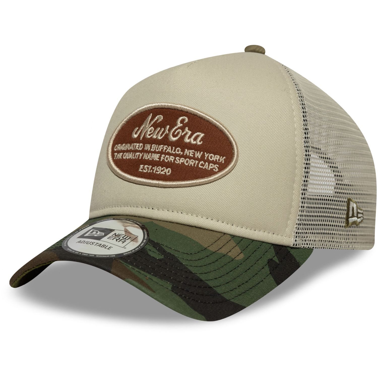 New Era Trucker Cap AFrame Trucker RETRO BRAND PATCH