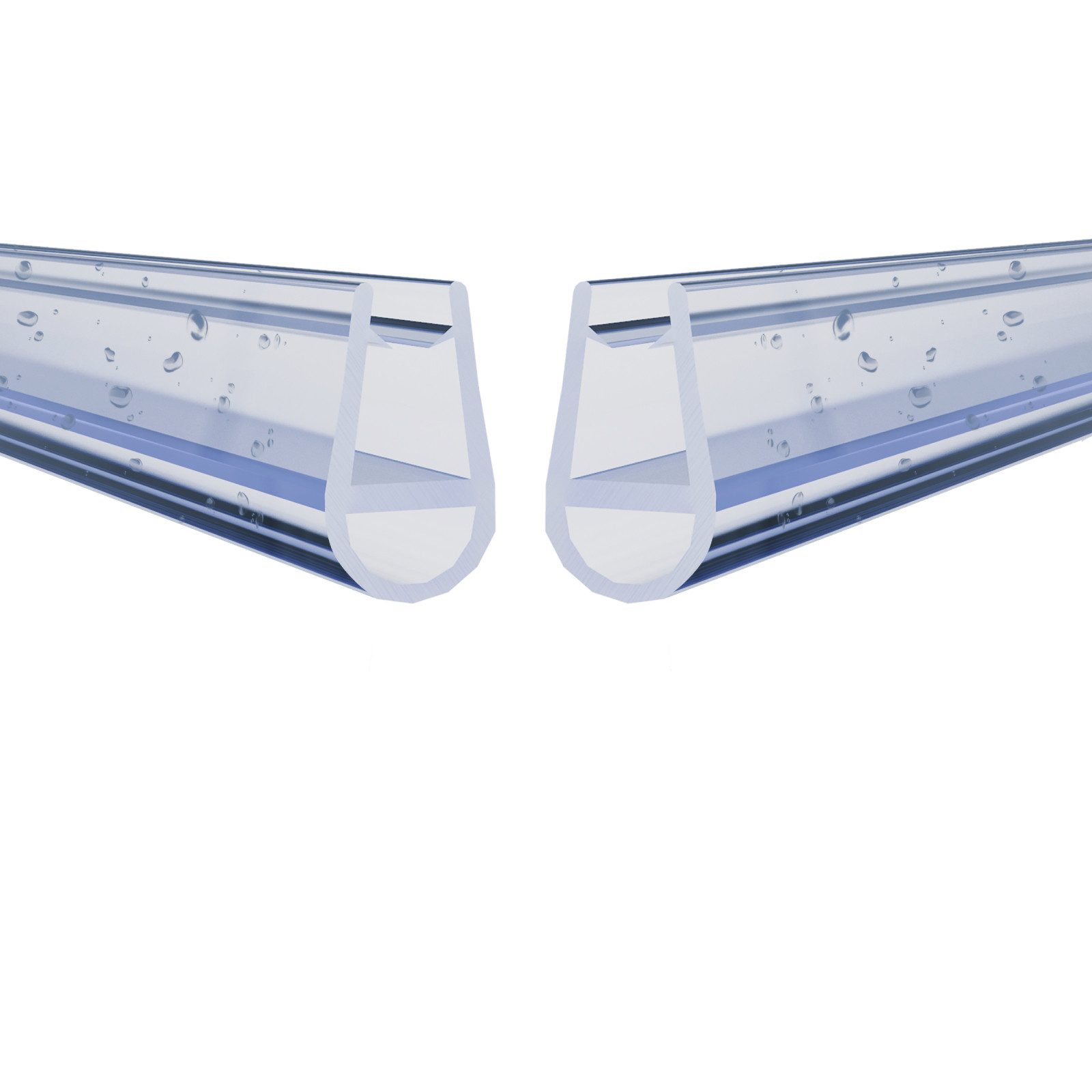 WITEN&NOCK Duschdichtung 5-6 mm Ersatzdichtung Ballondichtung Streifdichtung für Wasserabweiser, L: 60 cm, (2-St)