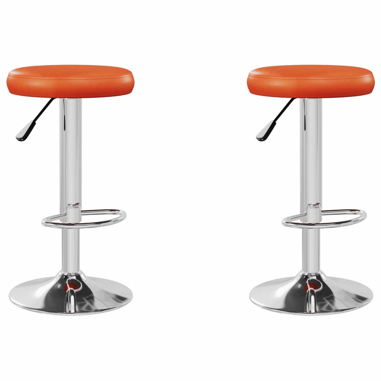 vidaXL Barhocker Barhocker 2 pcs Orange 31 x 31 x 87 cm Kunstleder (2 St)
