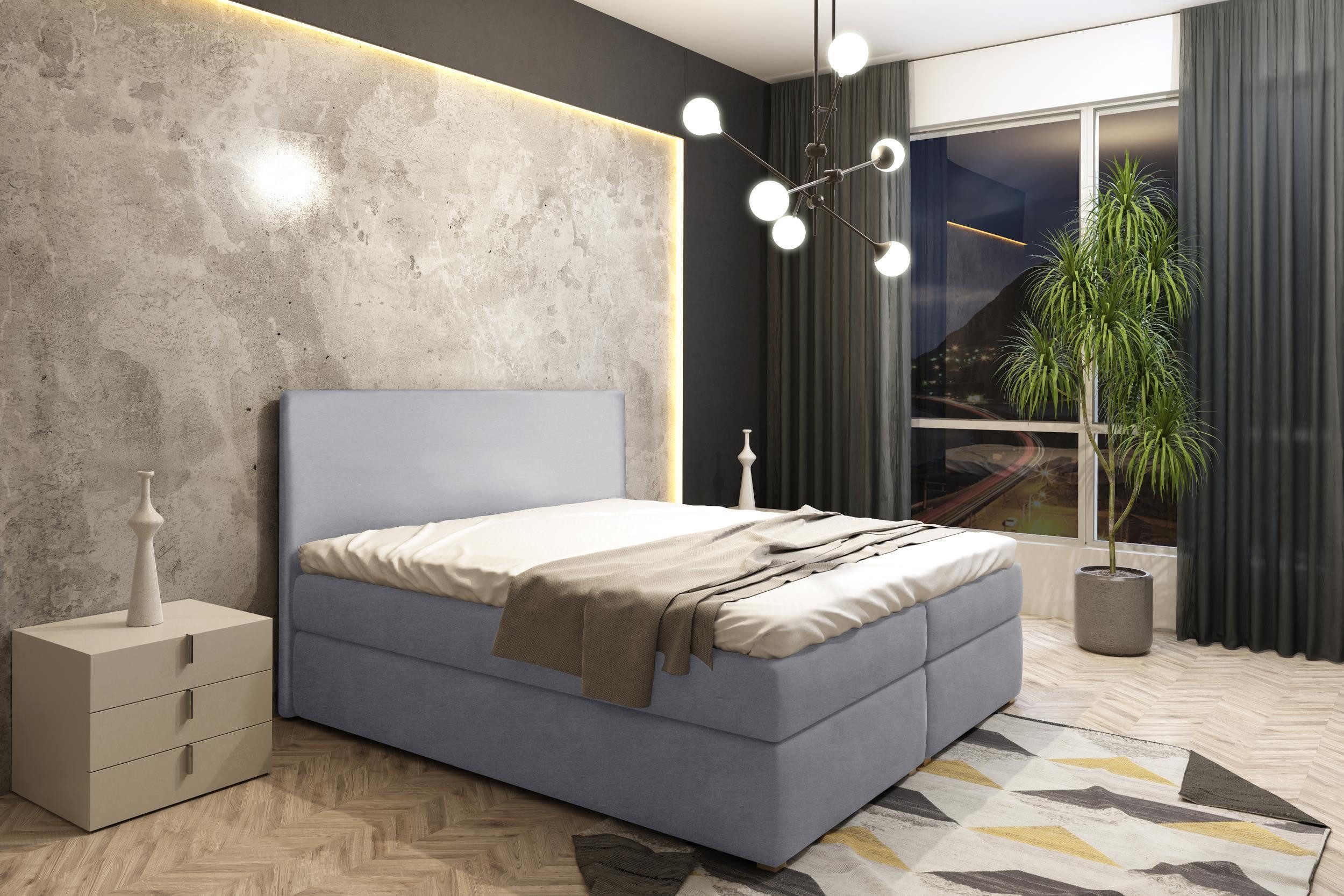 99rooms Boxspringbett Lilian (Schlafzimmerbett, Bett), 140/160/180 x 200 cm, mit Bettkasten, mit Bonellfederung