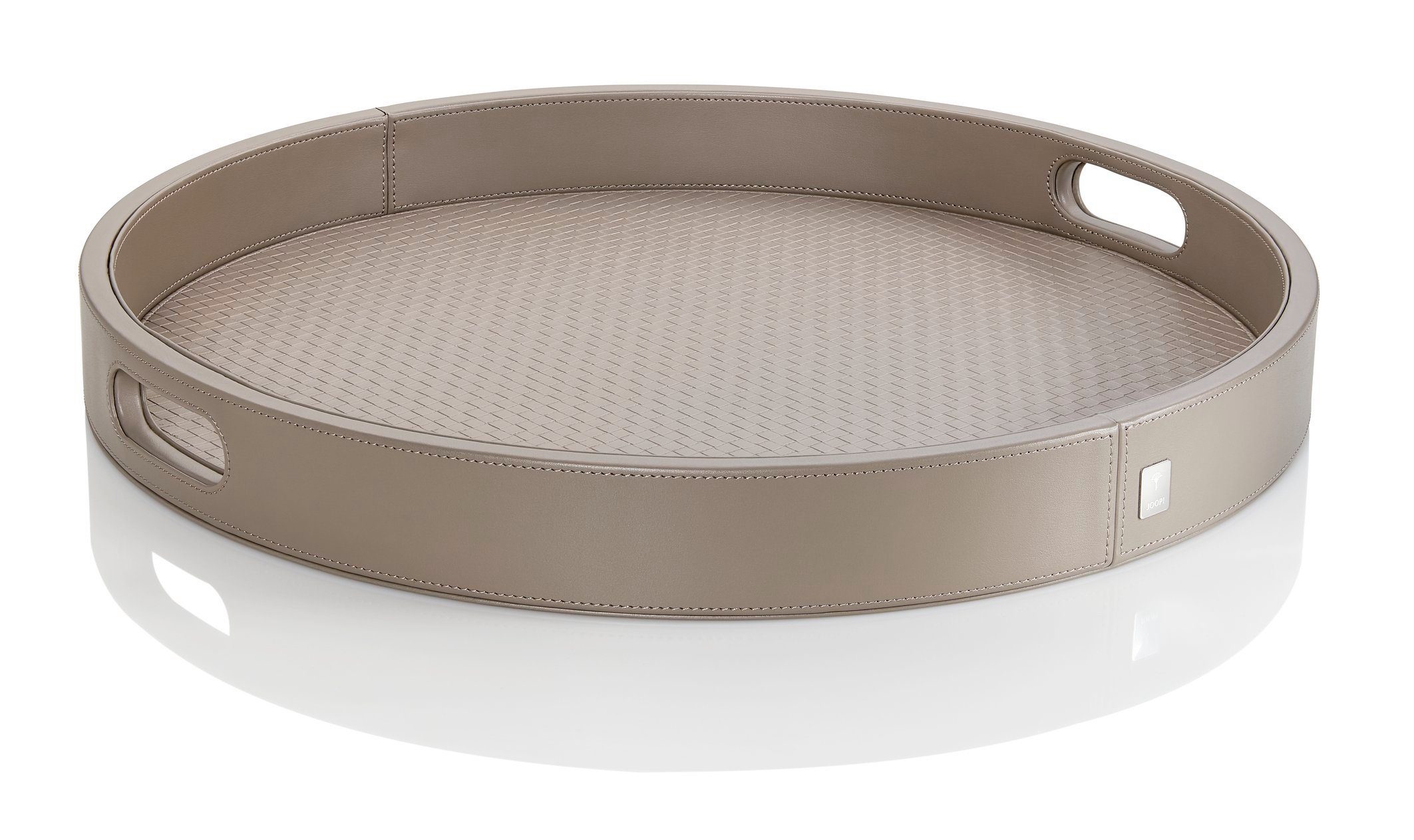 JOOP! Tablett Homeline Tablett rund, Kunstlederoptik