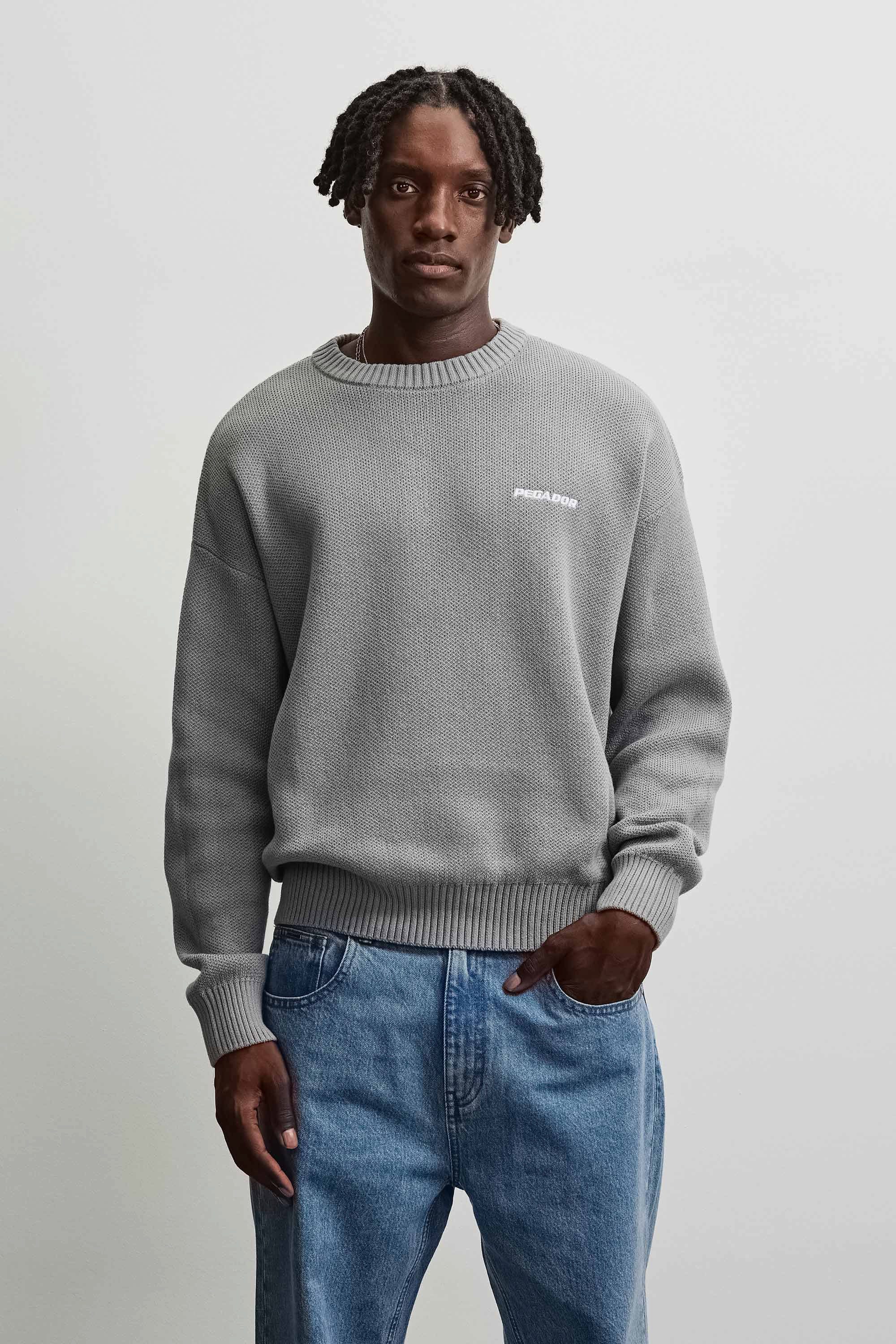 PEGADOR Rundhalspullover Logo Oversized Knit Sweater Baumwollmischung, oversize